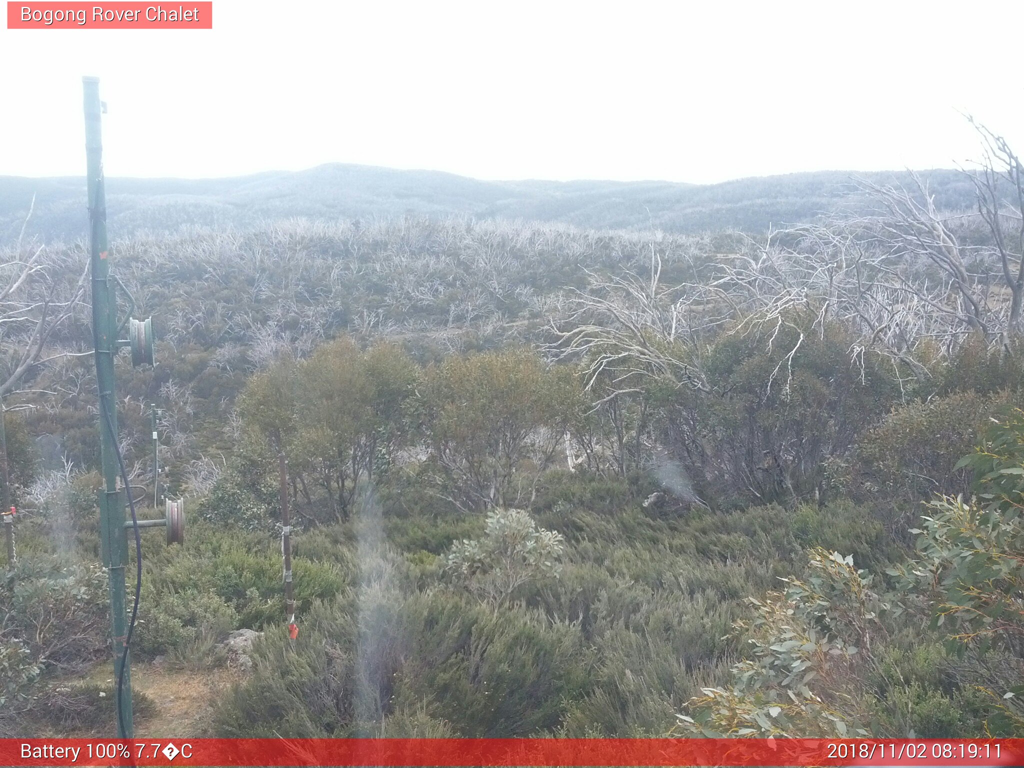 Bogong Web Cam 8:19am Friday 2nd of November 2018