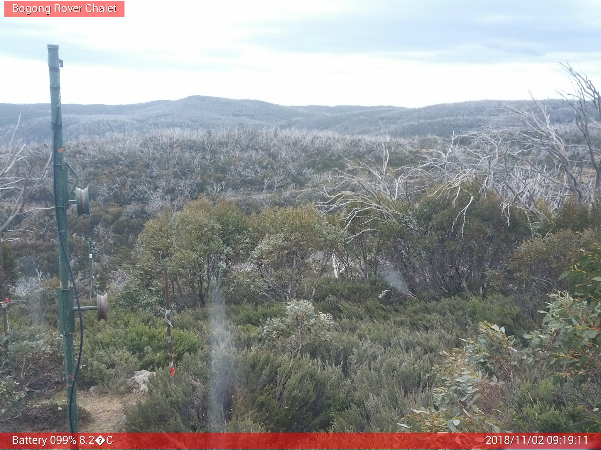 Bogong Web Cam 9:19am Friday 2nd of November 2018