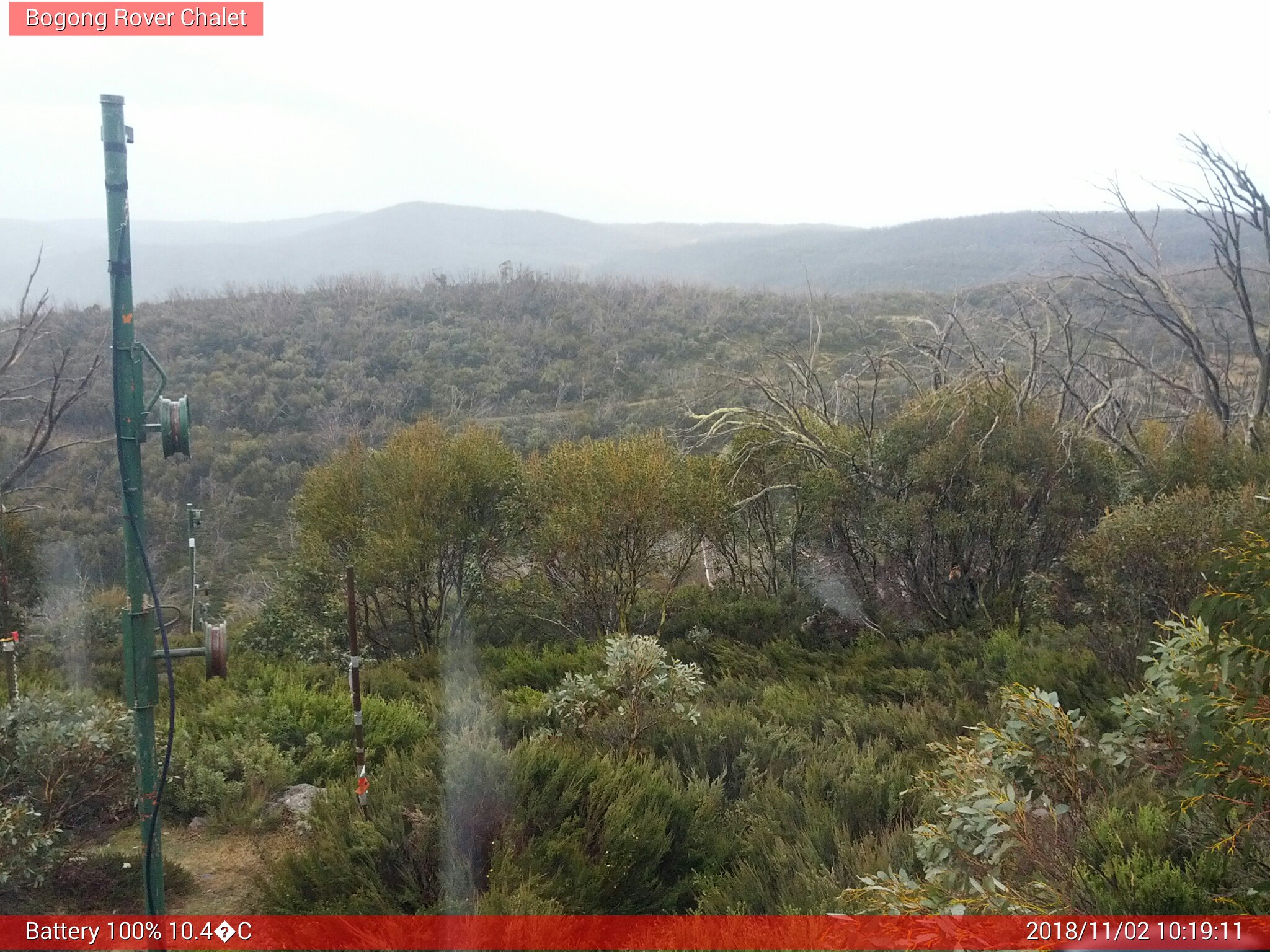 Bogong Web Cam 10:19am Friday 2nd of November 2018