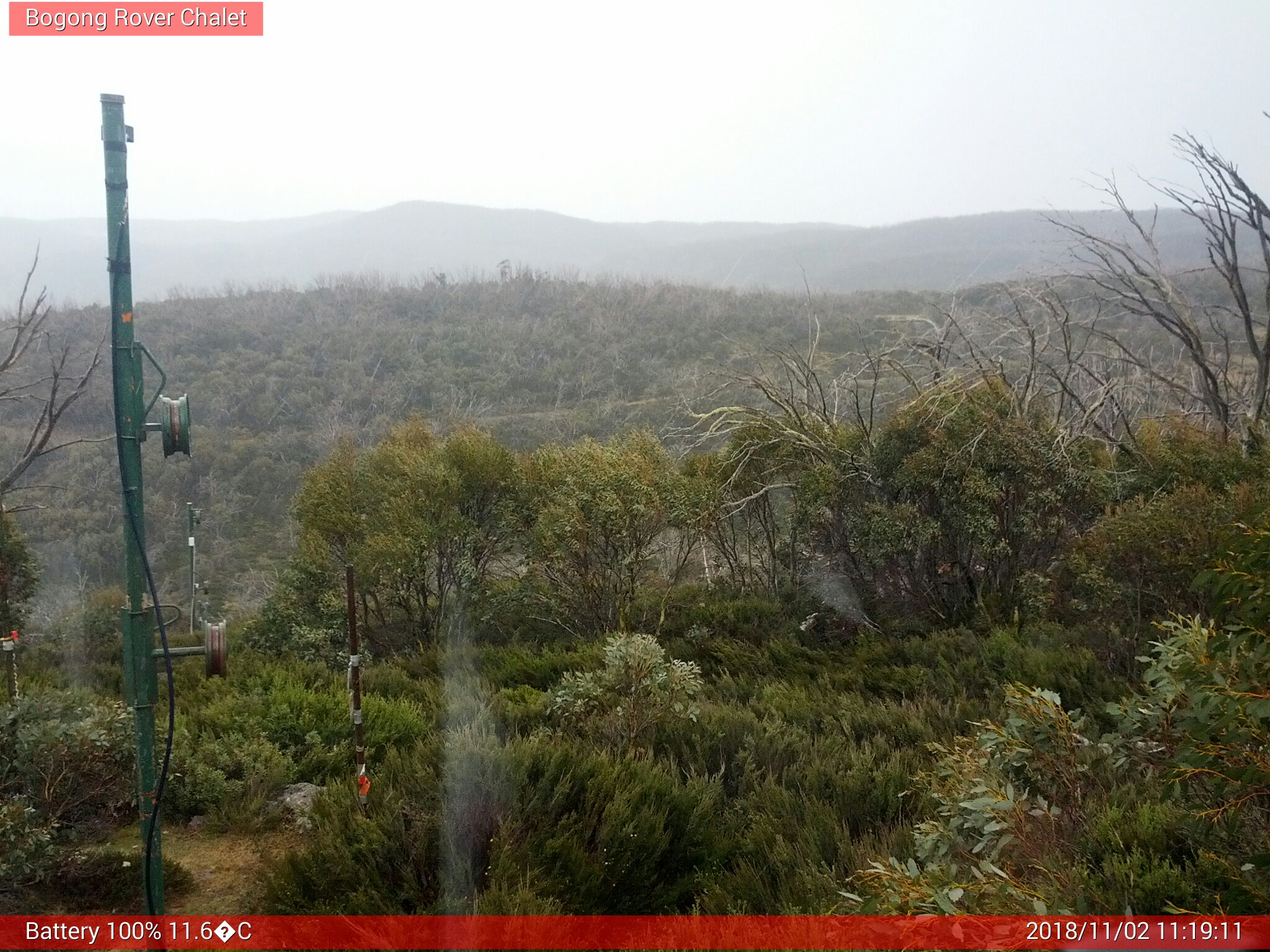 Bogong Web Cam 11:19am Friday 2nd of November 2018