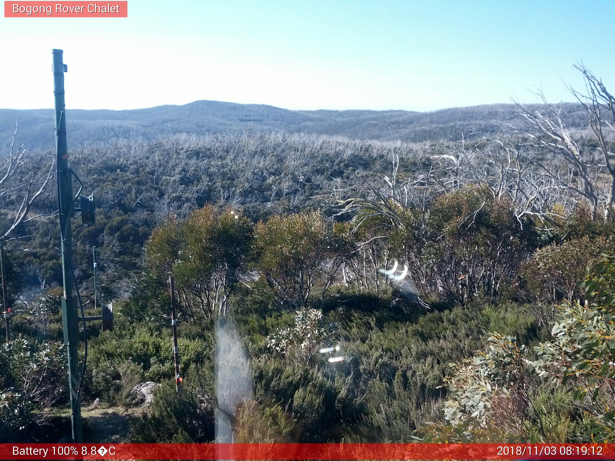 Bogong Web Cam 8:19am Saturday 3rd of November 2018