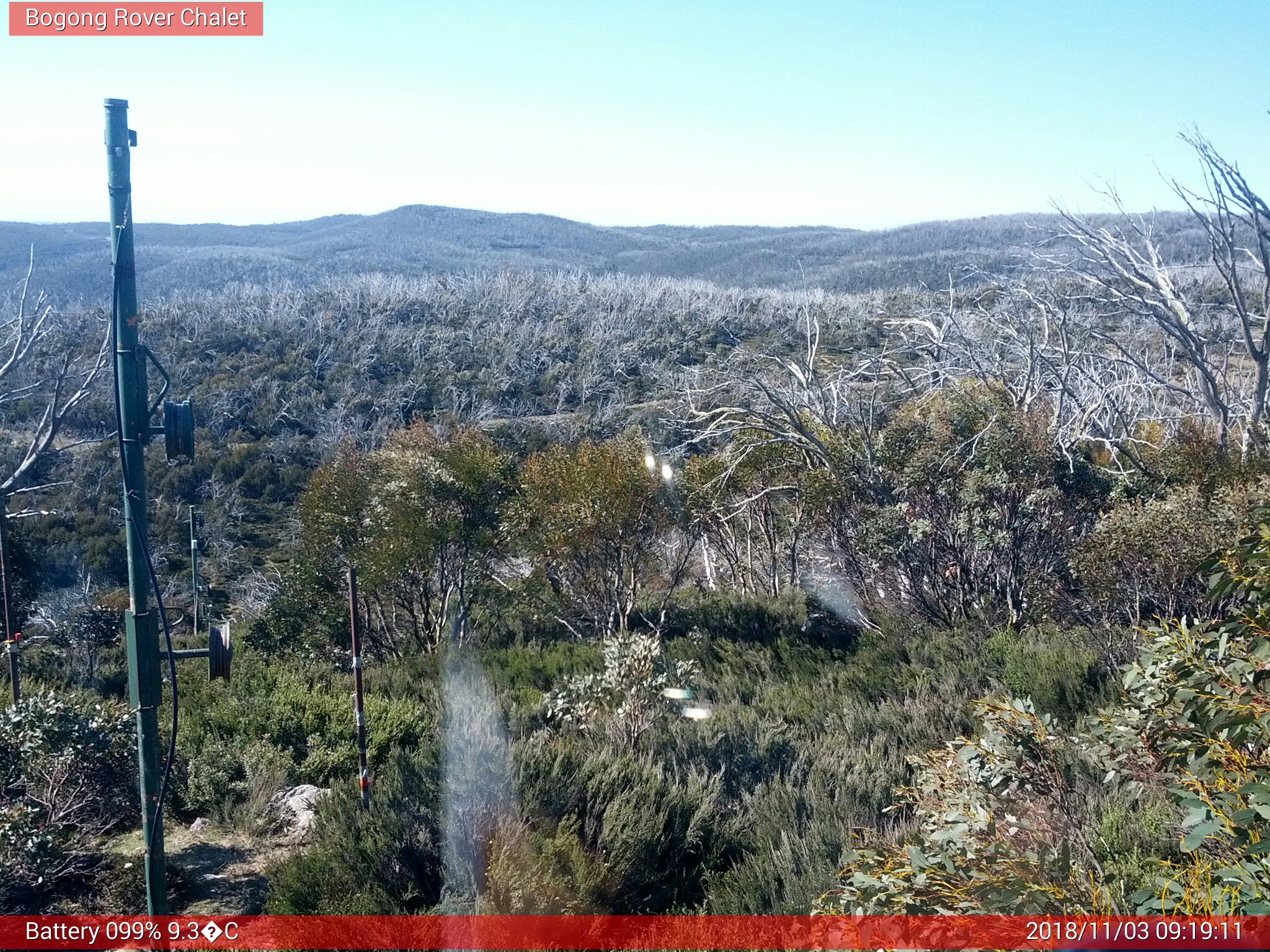 Bogong Web Cam 9:19am Saturday 3rd of November 2018