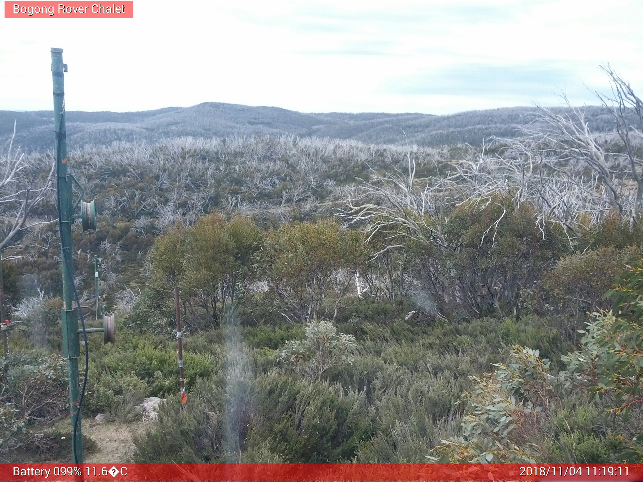 Bogong Web Cam 11:19am Sunday 4th of November 2018