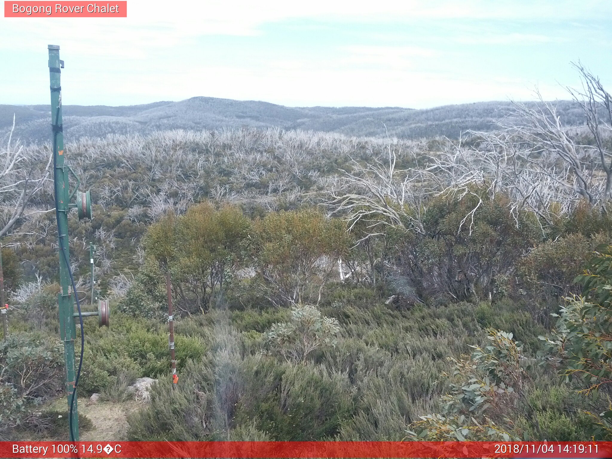 Bogong Web Cam 2:19pm Sunday 4th of November 2018