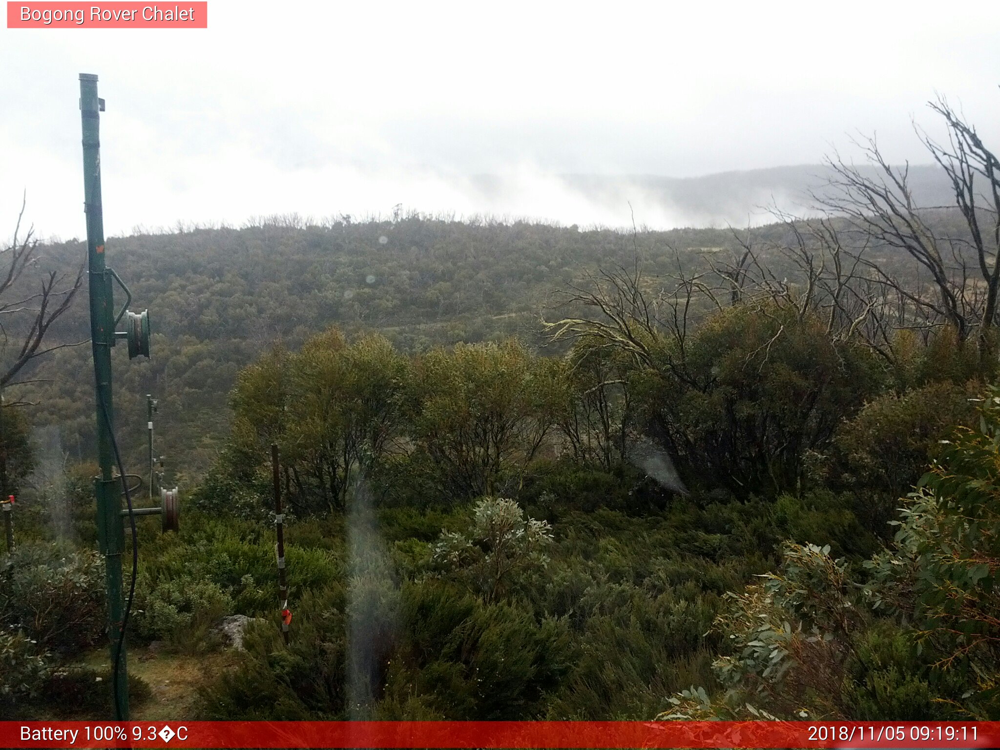 Bogong Web Cam 9:19am Monday 5th of November 2018