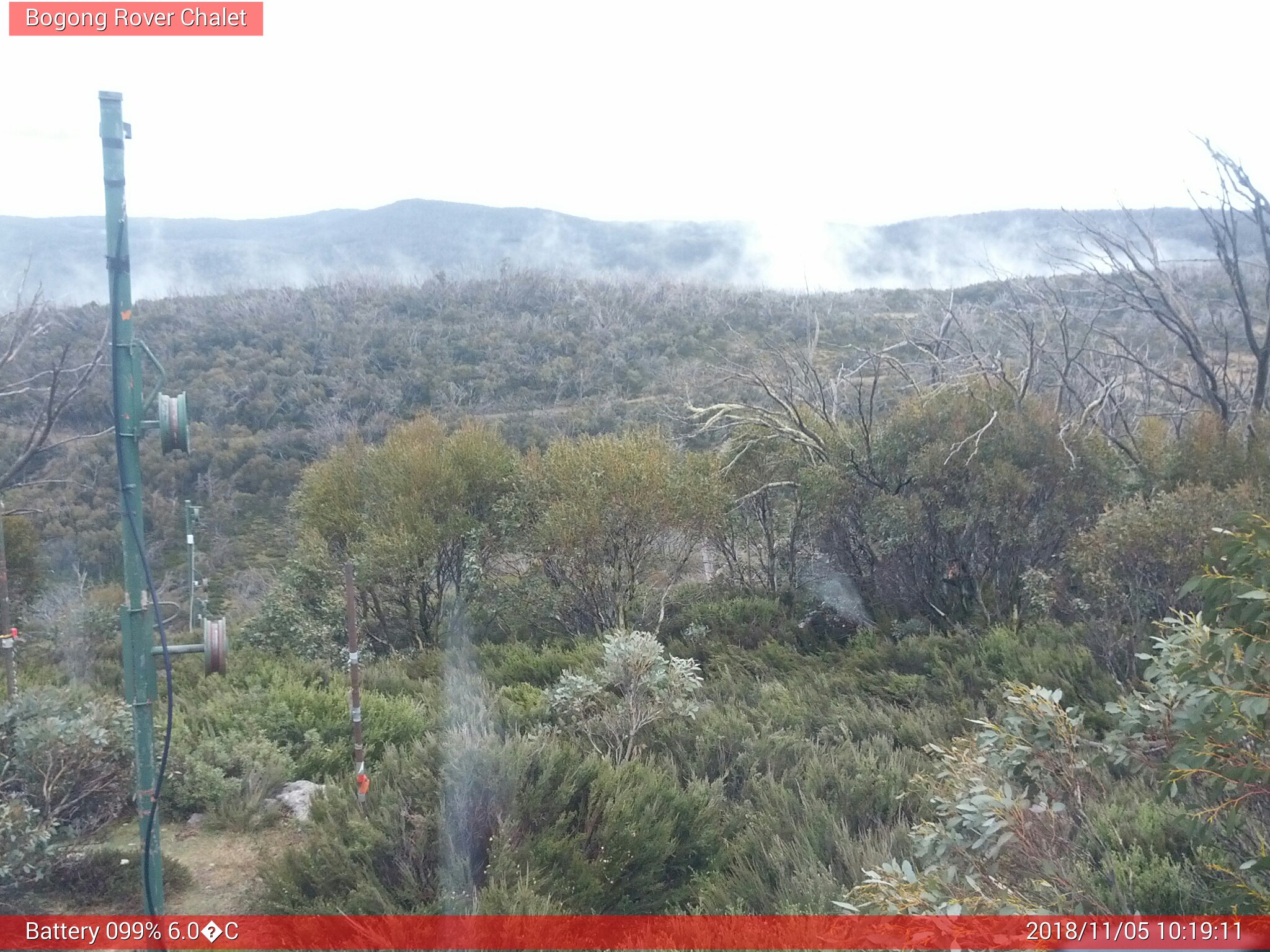 Bogong Web Cam 10:19am Monday 5th of November 2018