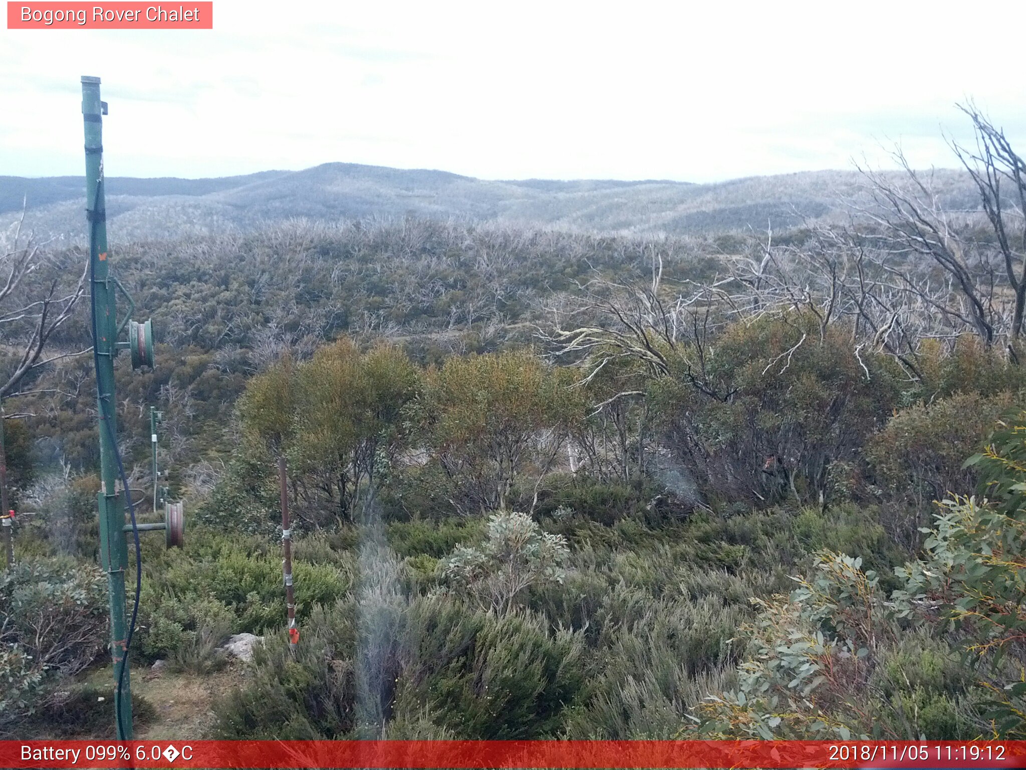 Bogong Web Cam 11:19am Monday 5th of November 2018