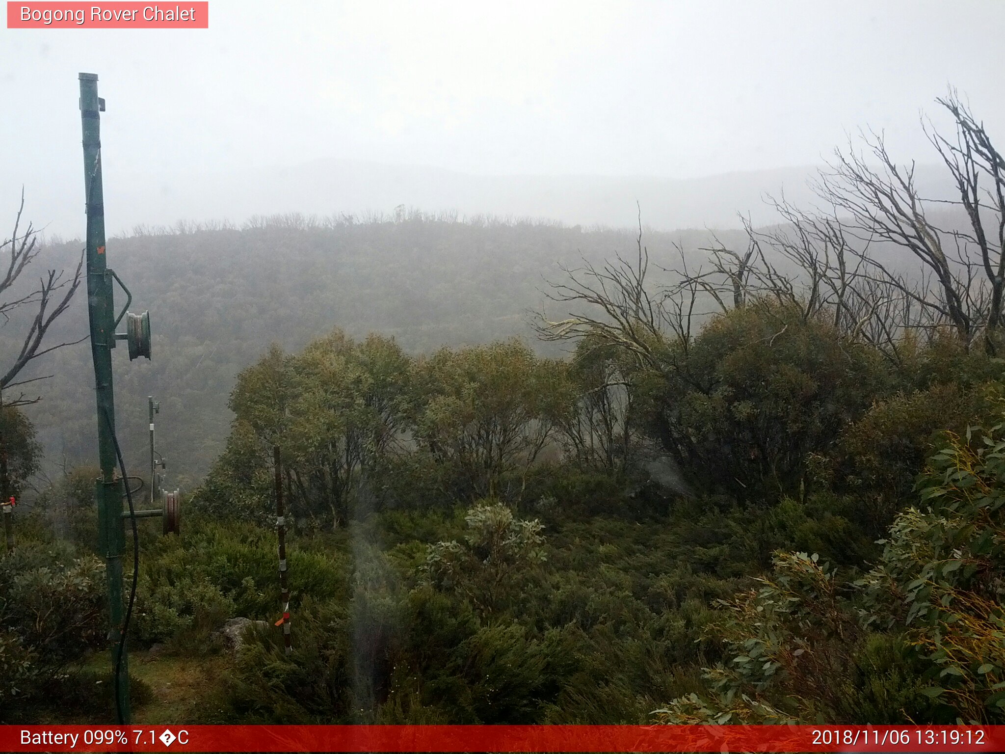 Bogong Web Cam 1:19pm Tuesday 6th of November 2018