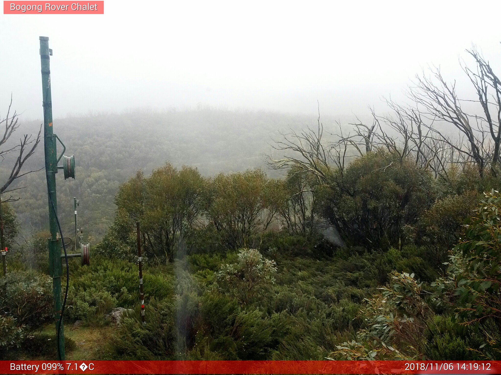 Bogong Web Cam 2:19pm Tuesday 6th of November 2018