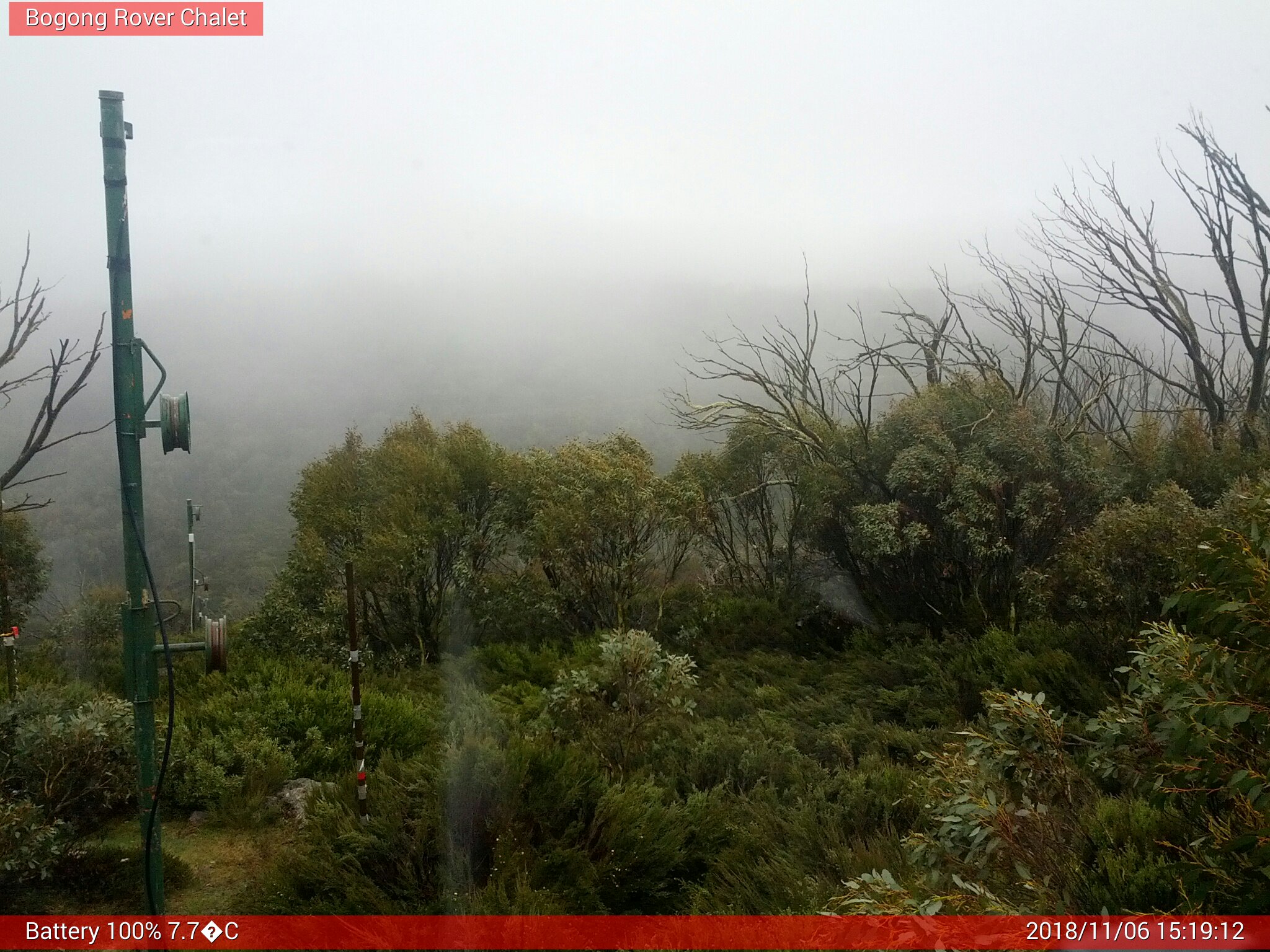 Bogong Web Cam 3:19pm Tuesday 6th of November 2018