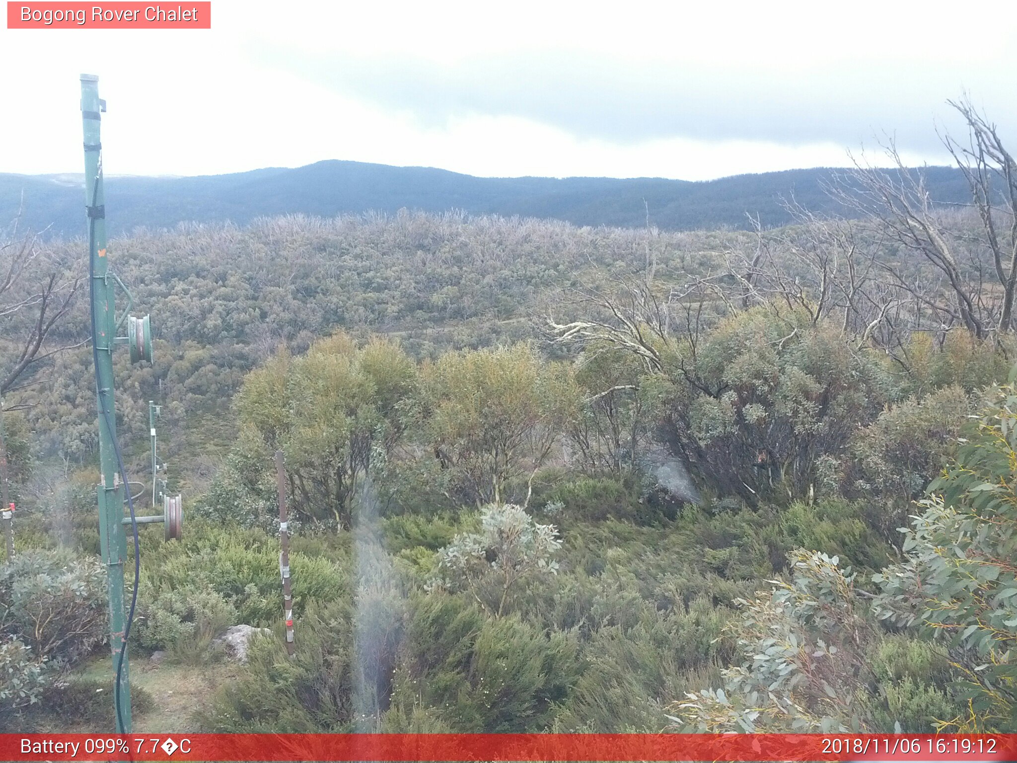 Bogong Web Cam 4:19pm Tuesday 6th of November 2018