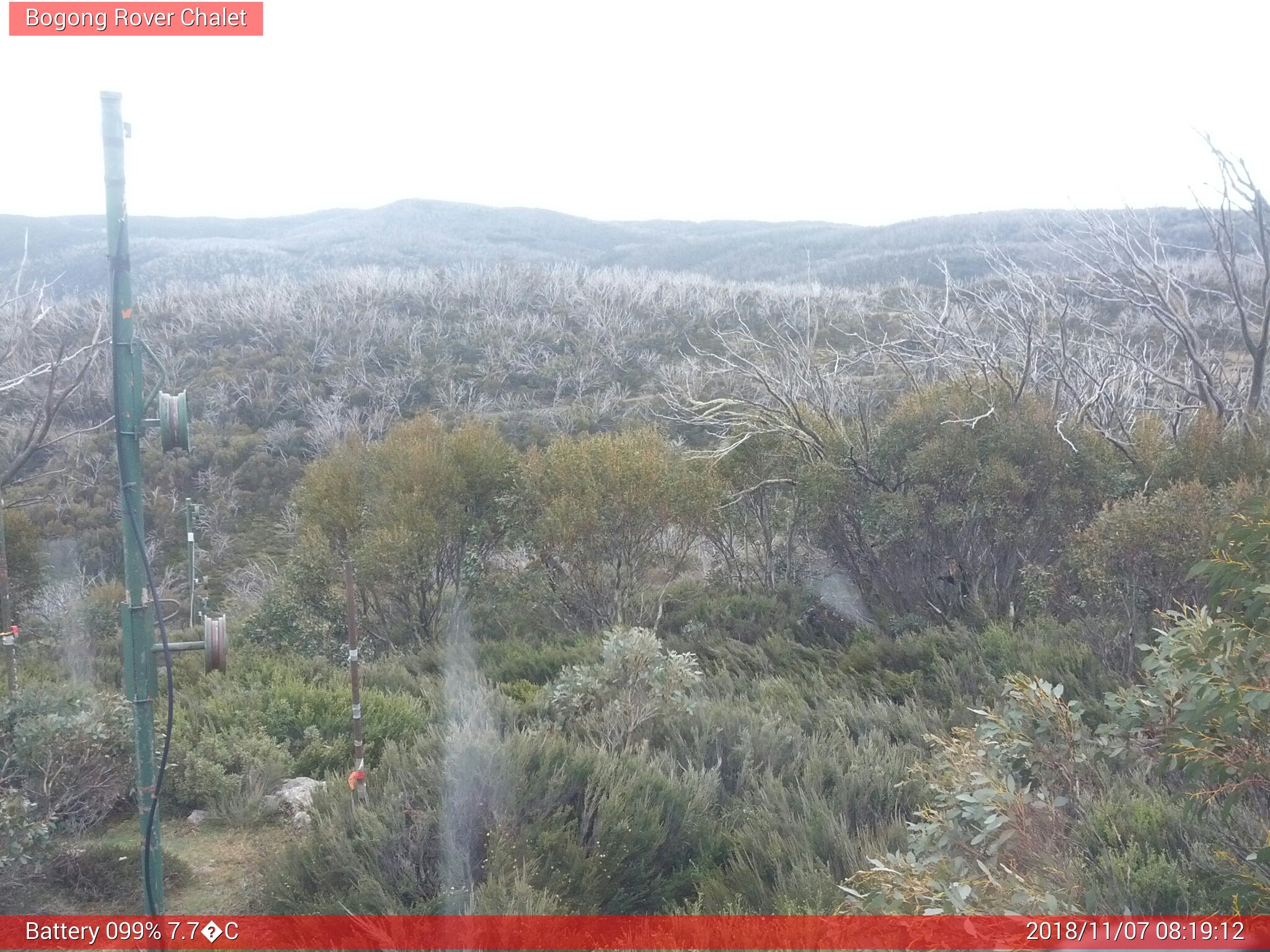 Bogong Web Cam 8:19am Wednesday 7th of November 2018