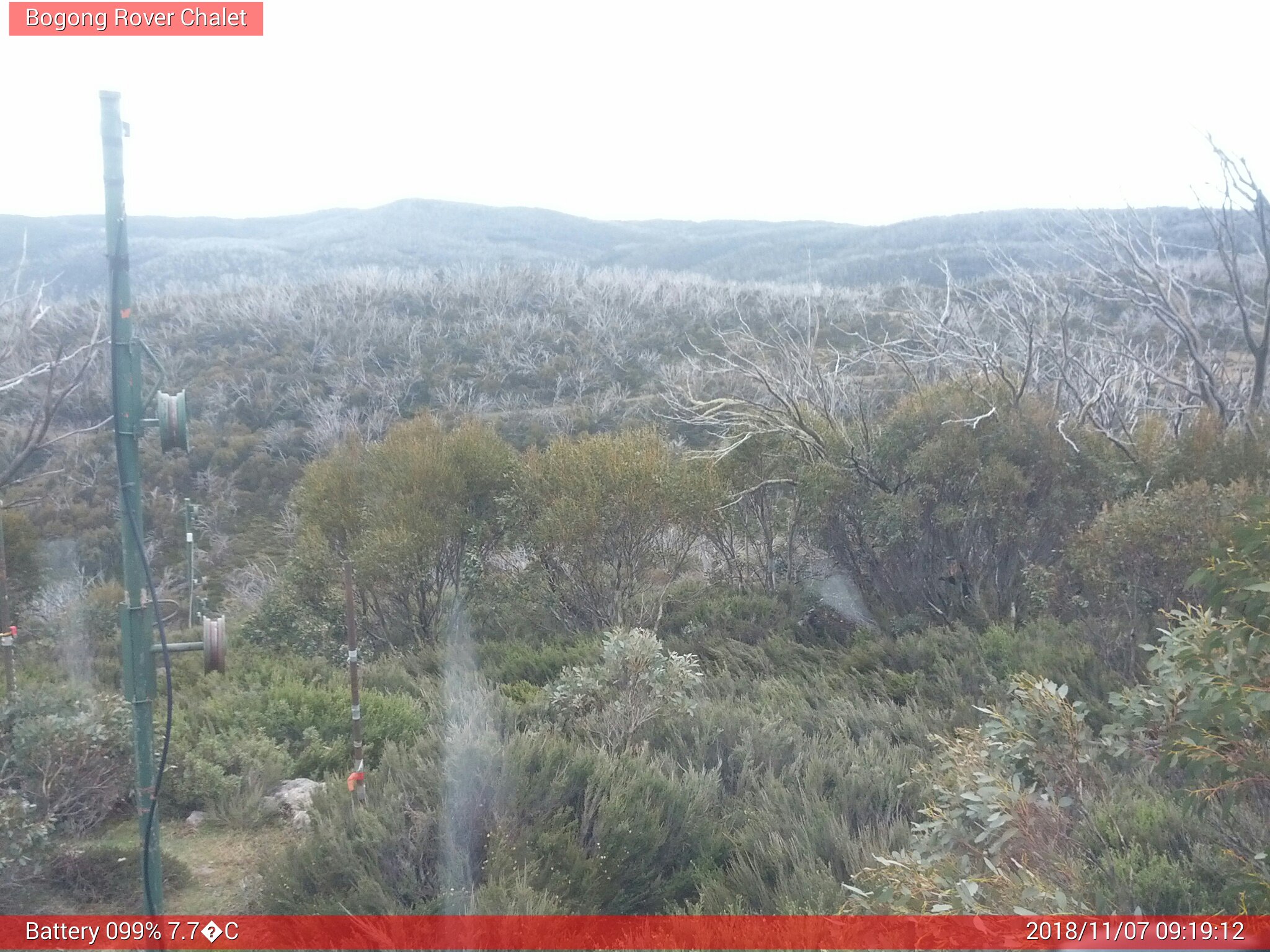 Bogong Web Cam 9:19am Wednesday 7th of November 2018