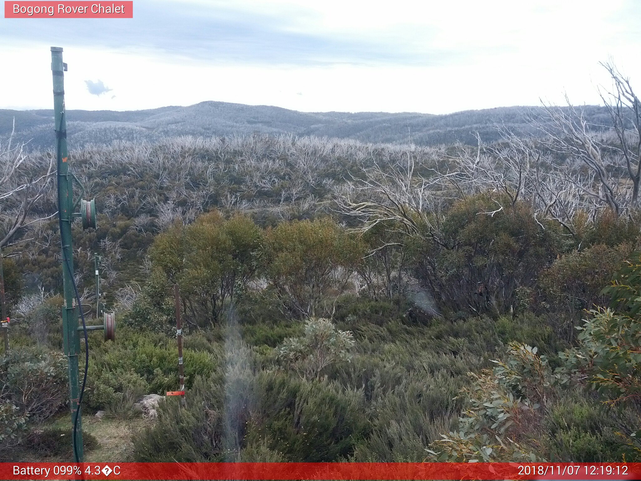 Bogong Web Cam 12:19pm Wednesday 7th of November 2018