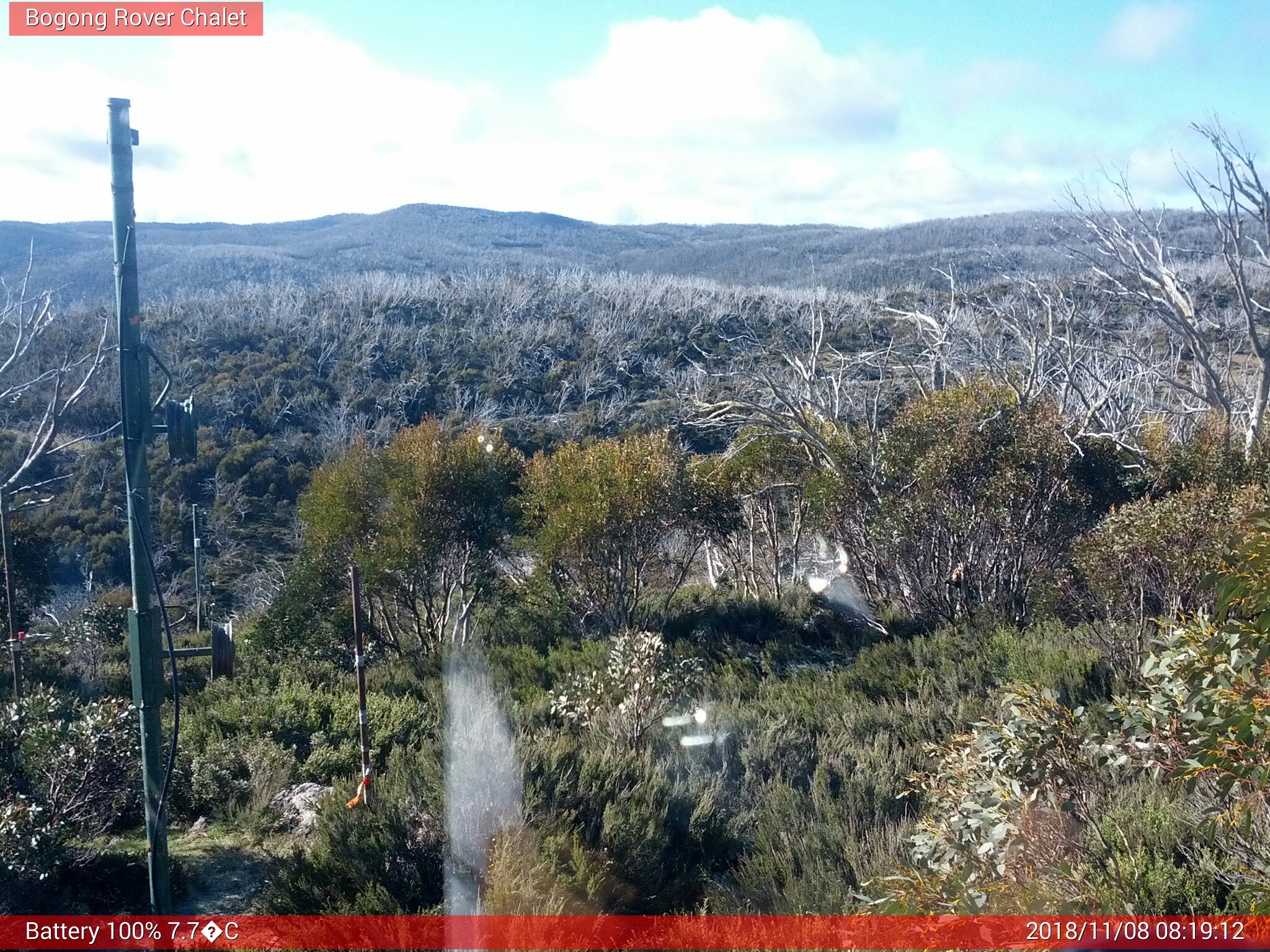 Bogong Web Cam 8:19am Thursday 8th of November 2018