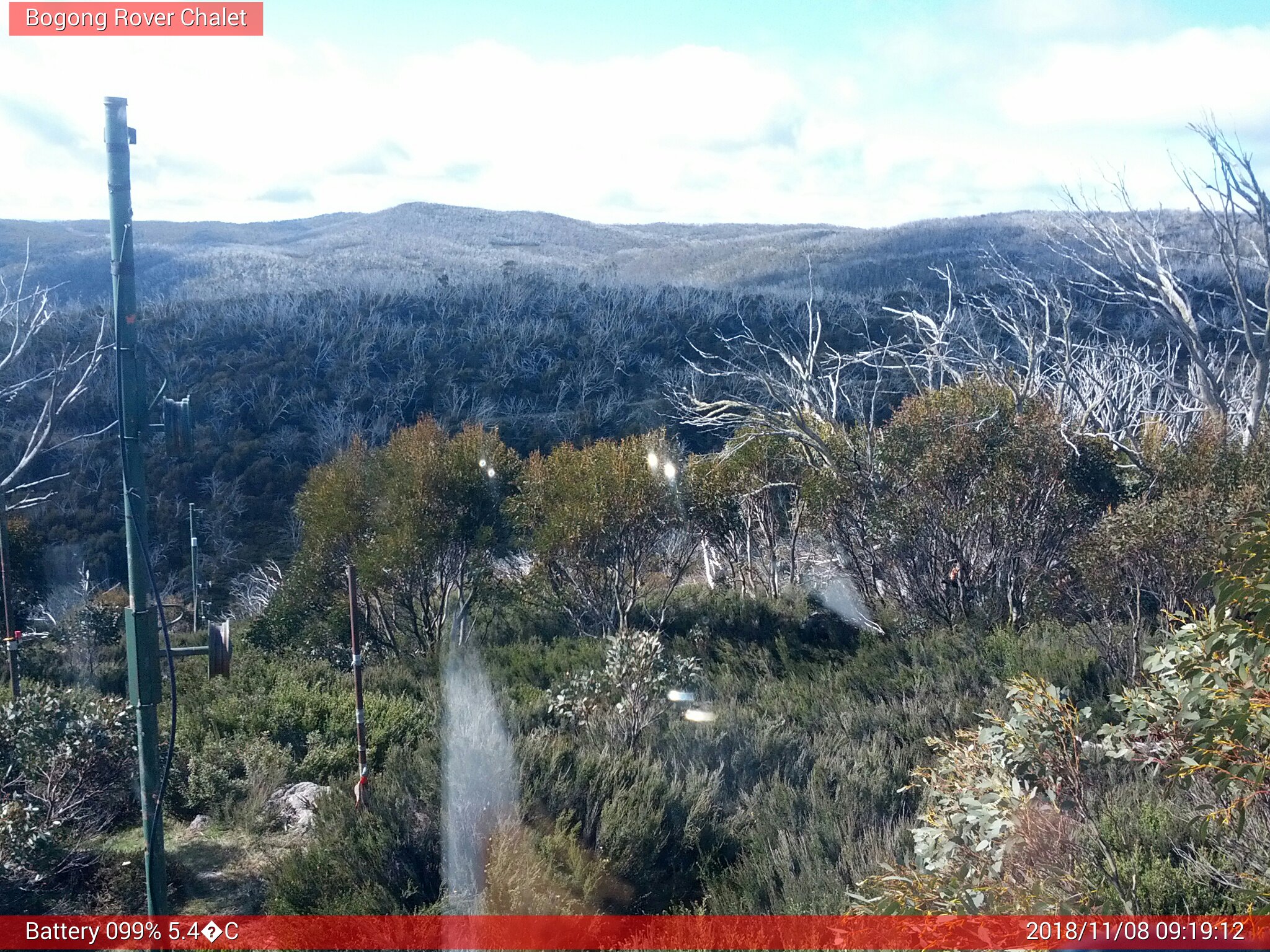 Bogong Web Cam 9:19am Thursday 8th of November 2018