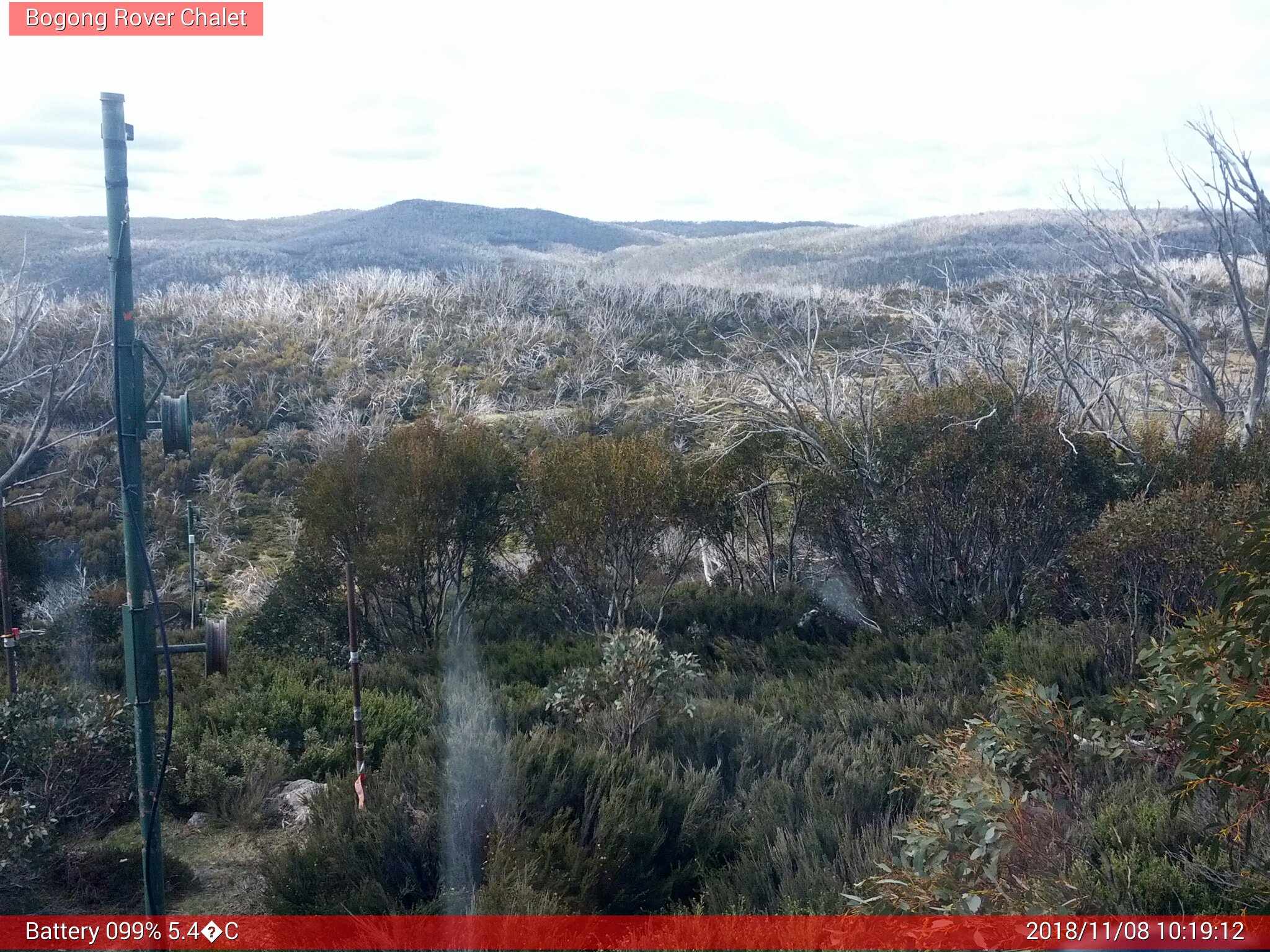 Bogong Web Cam 10:19am Thursday 8th of November 2018