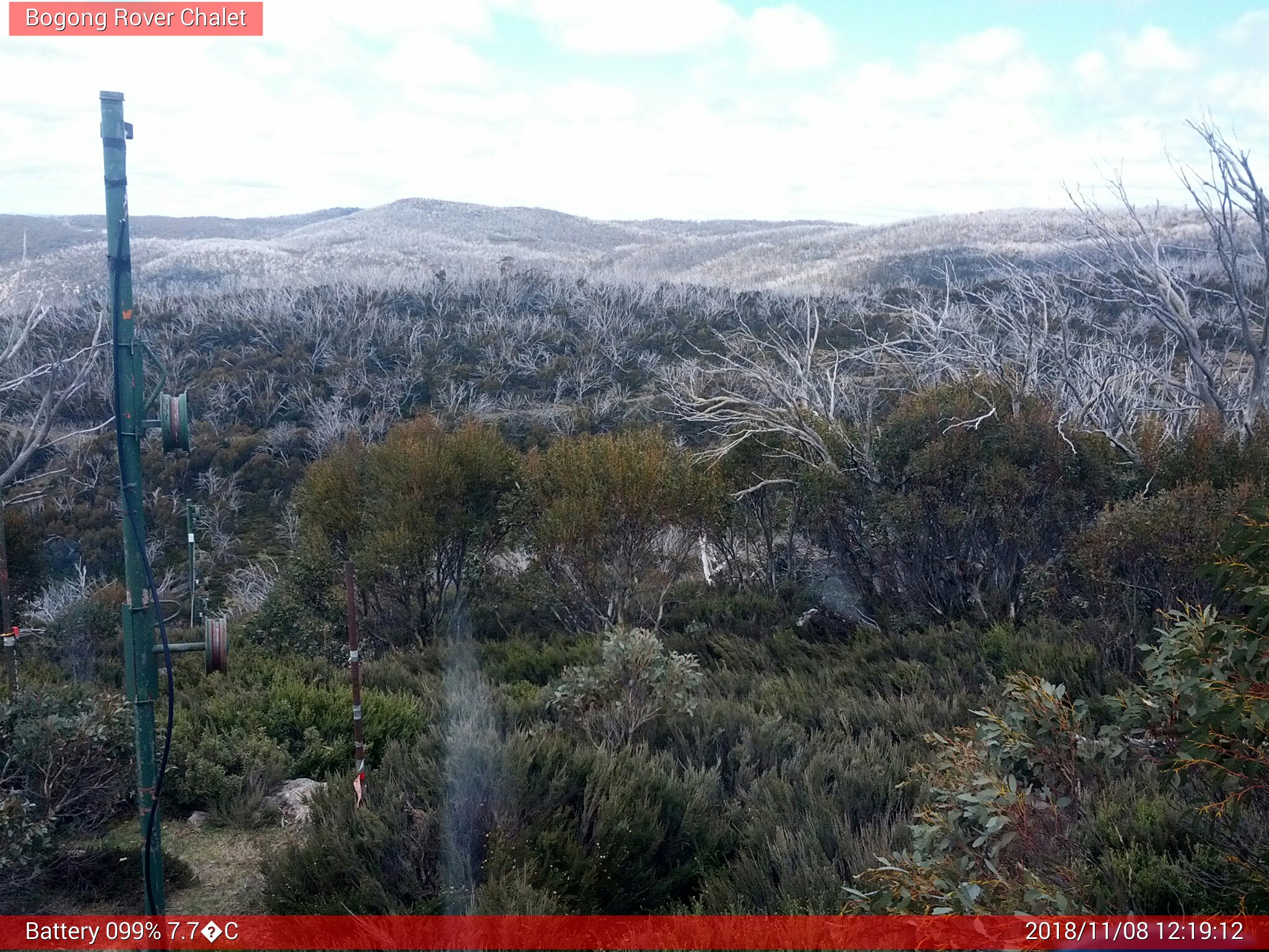 Bogong Web Cam 12:19pm Thursday 8th of November 2018