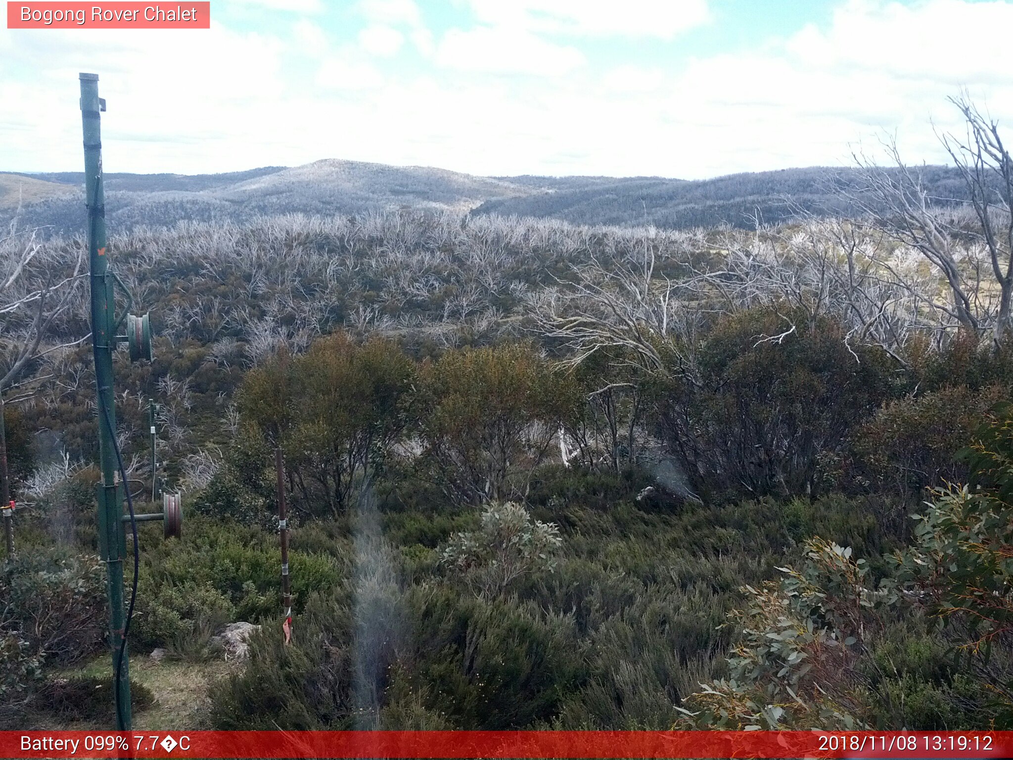 Bogong Web Cam 1:19pm Thursday 8th of November 2018