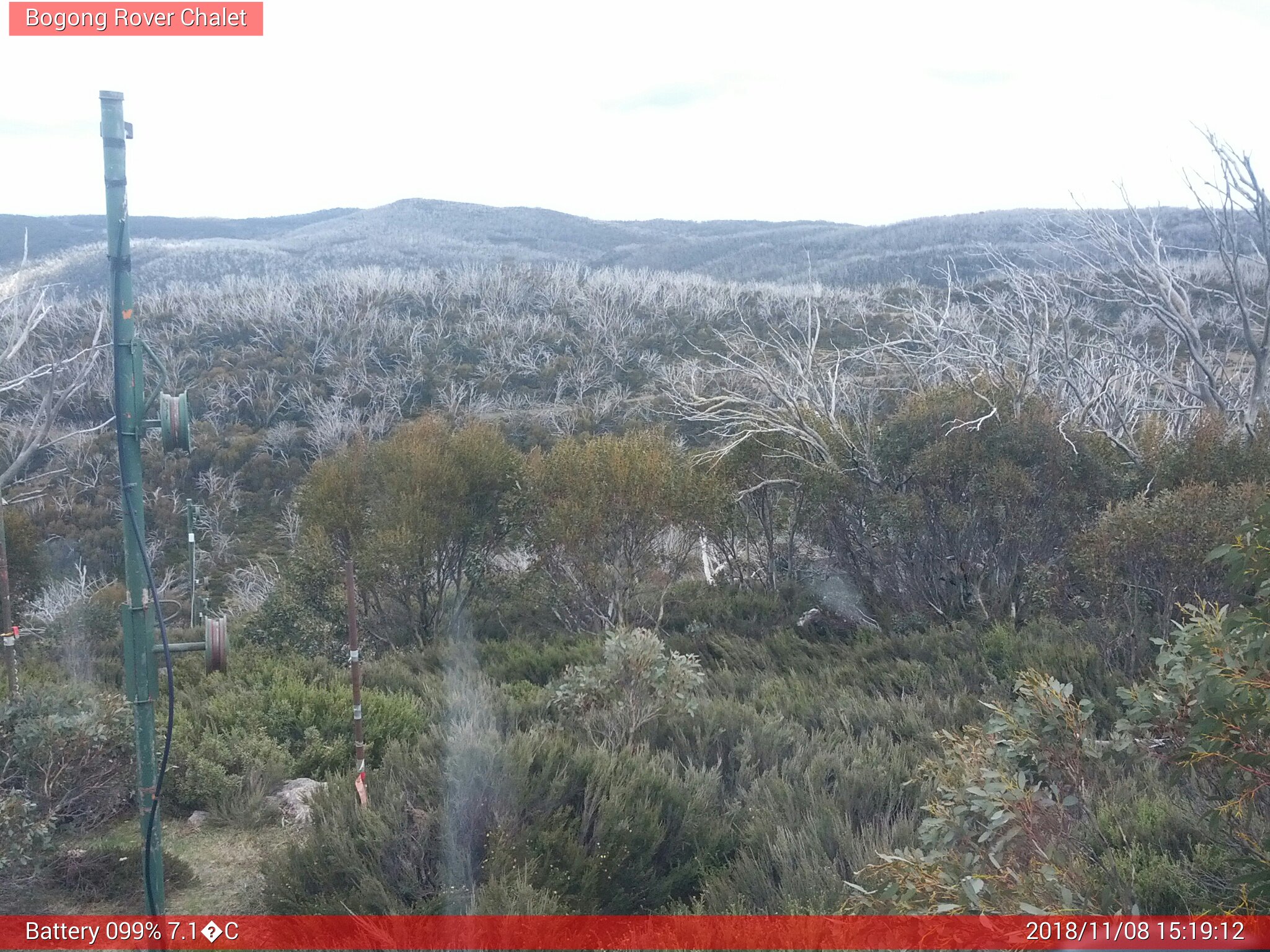 Bogong Web Cam 3:19pm Thursday 8th of November 2018