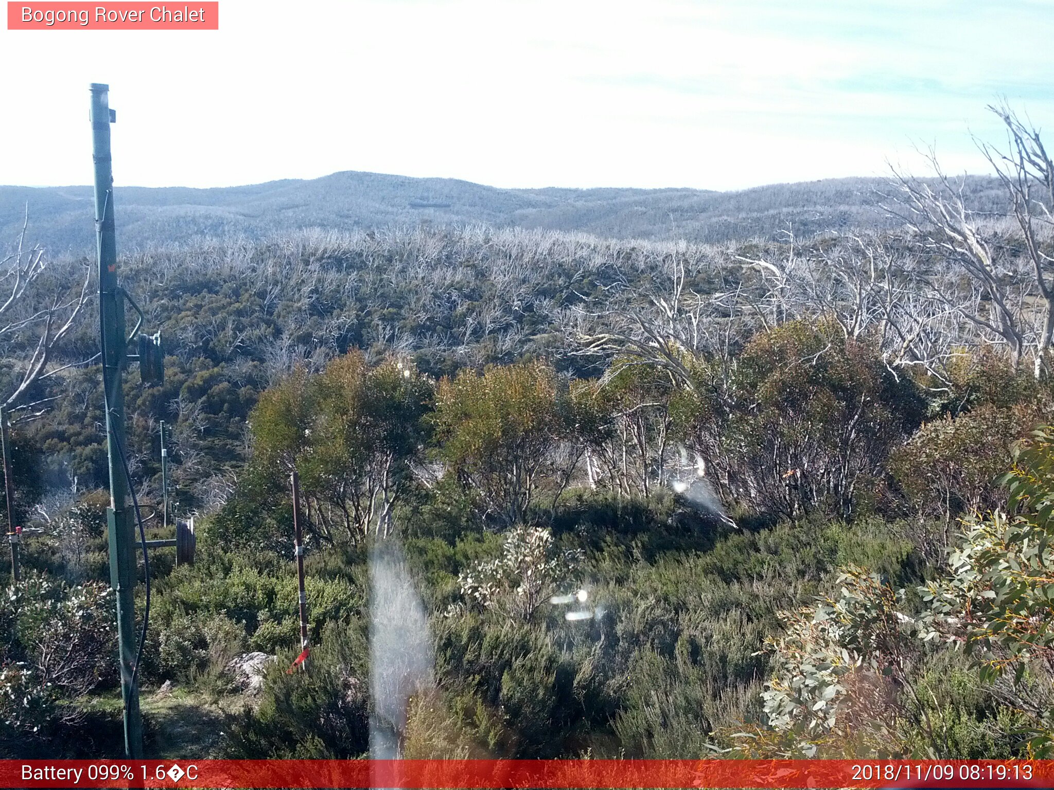 Bogong Web Cam 8:19am Friday 9th of November 2018