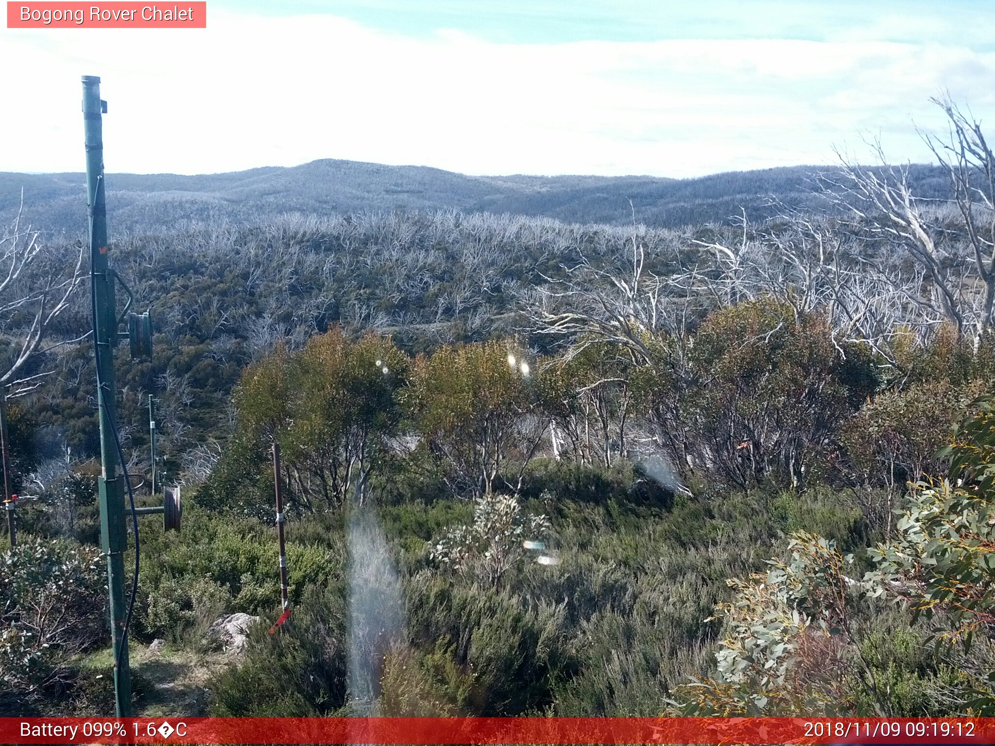 Bogong Web Cam 9:19am Friday 9th of November 2018