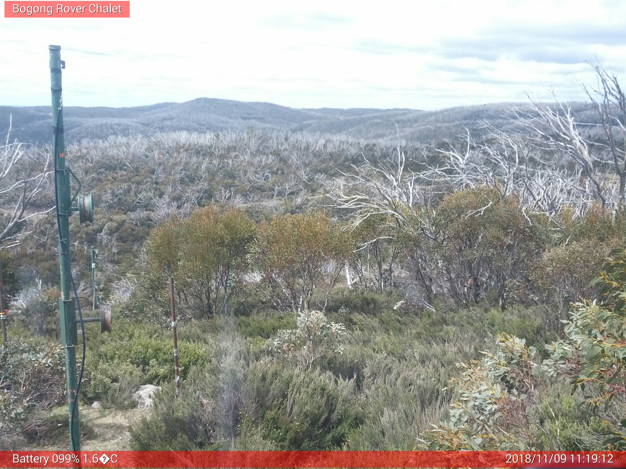 Bogong Web Cam 11:19am Friday 9th of November 2018