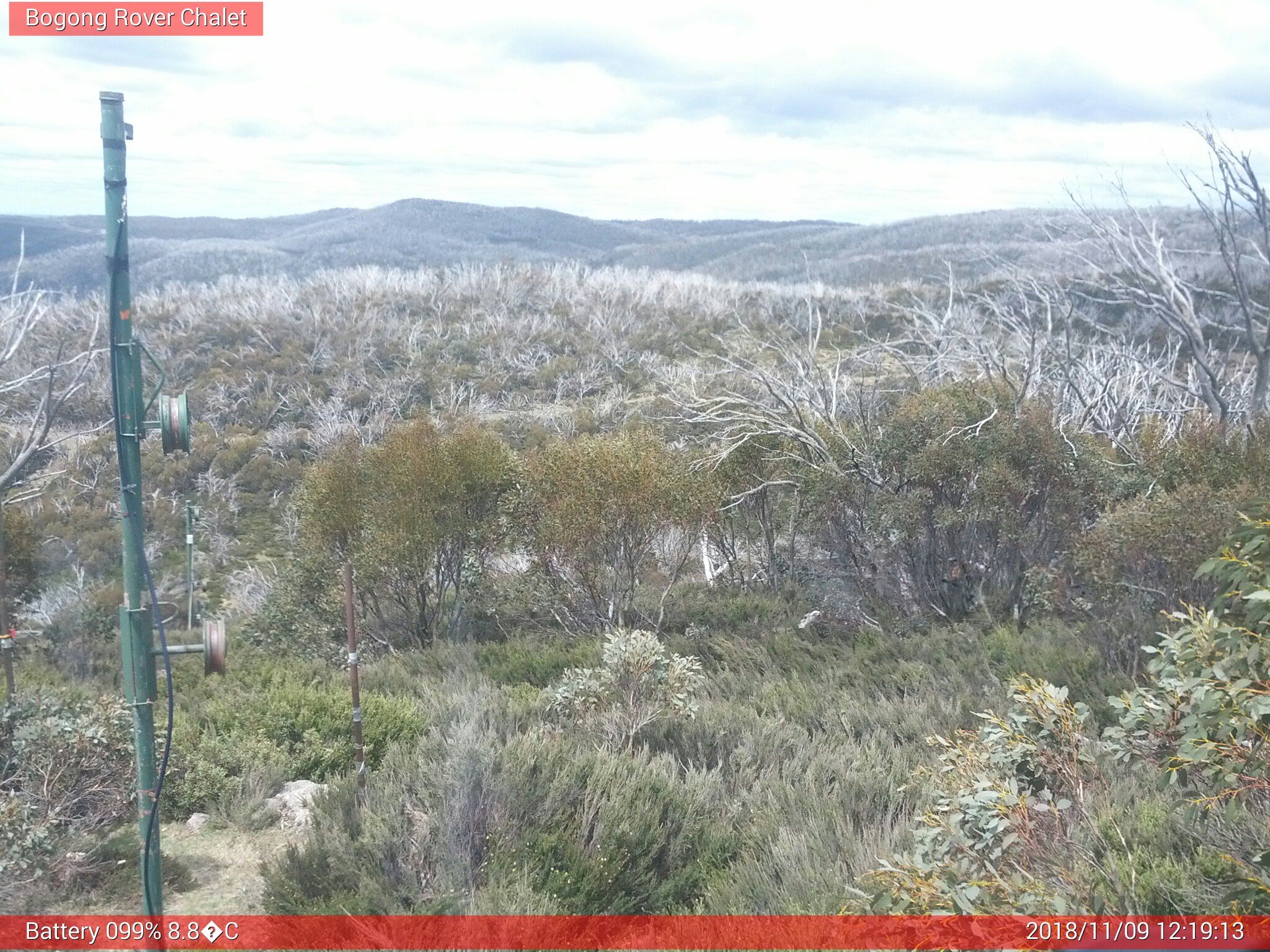 Bogong Web Cam 12:19pm Friday 9th of November 2018