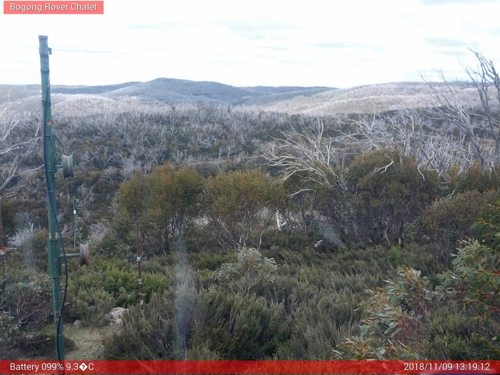 Bogong Web Cam 1:19pm Friday 9th of November 2018