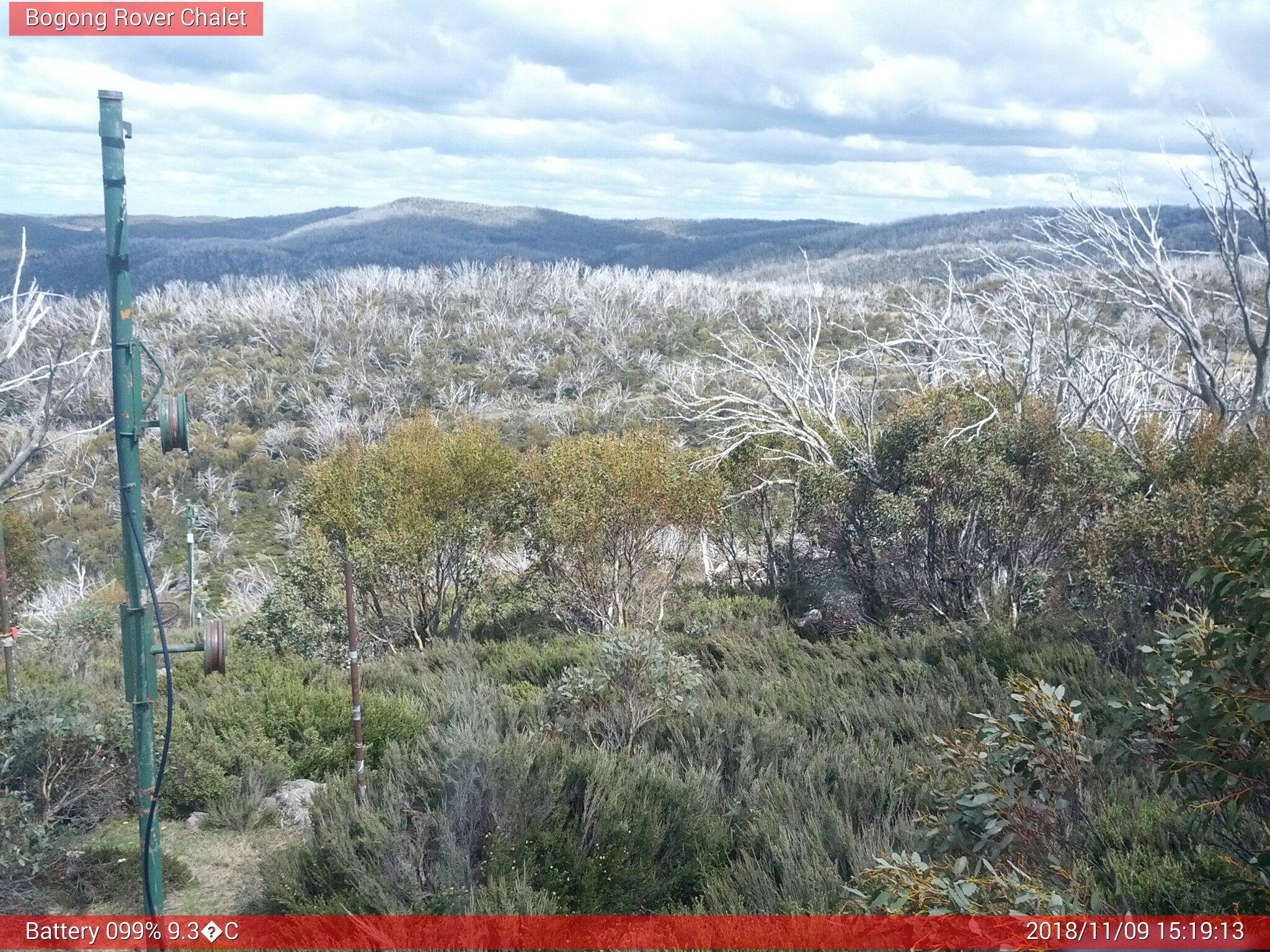 Bogong Web Cam 3:19pm Friday 9th of November 2018