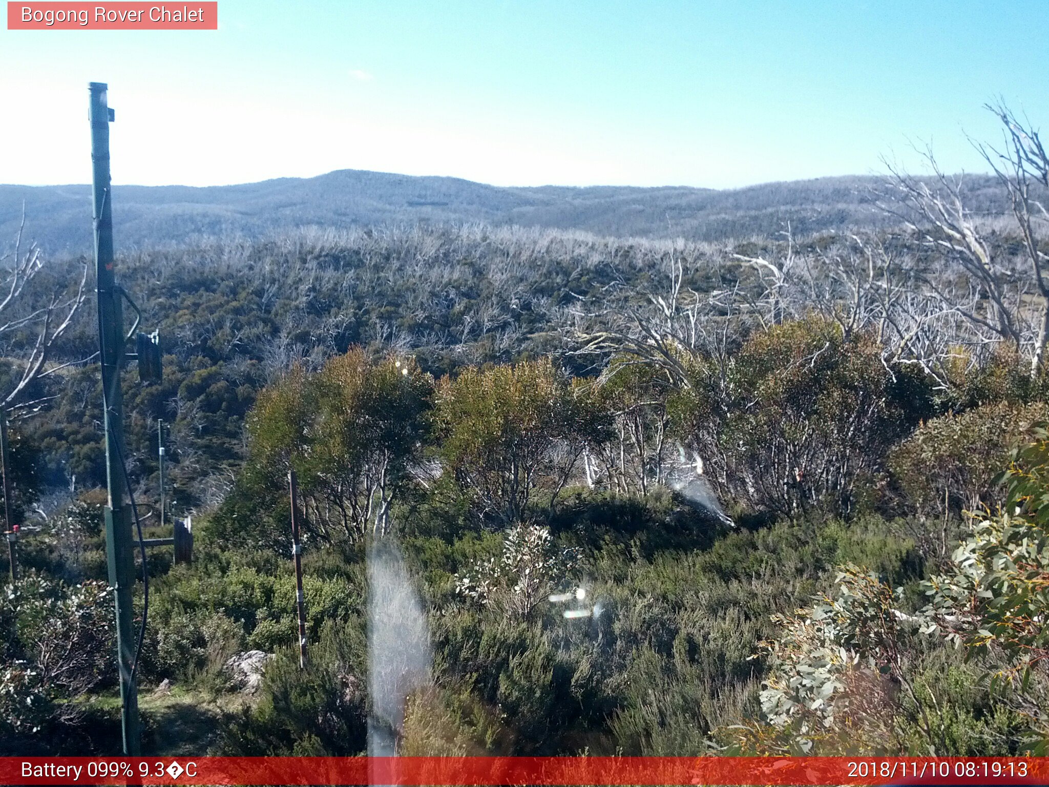 Bogong Web Cam 8:19am Saturday 10th of November 2018