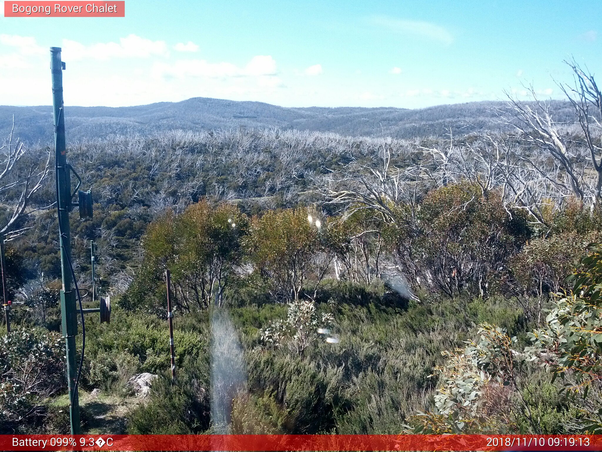 Bogong Web Cam 9:19am Saturday 10th of November 2018