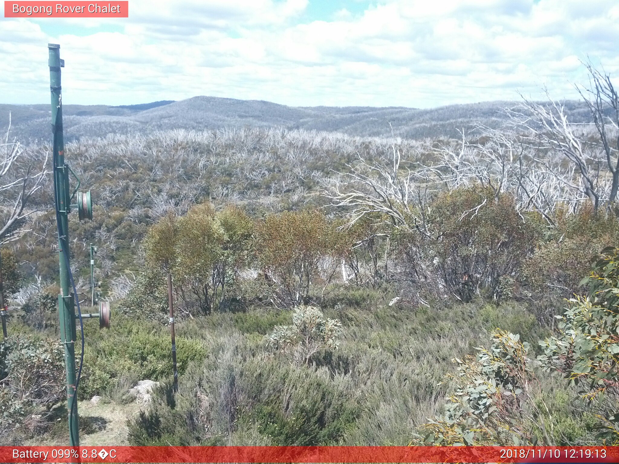 Bogong Web Cam 12:19pm Saturday 10th of November 2018