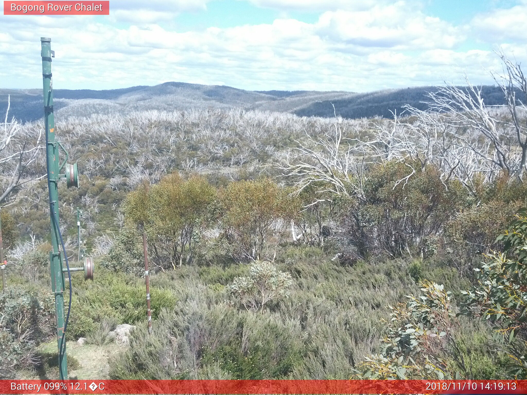 Bogong Web Cam 2:19pm Saturday 10th of November 2018