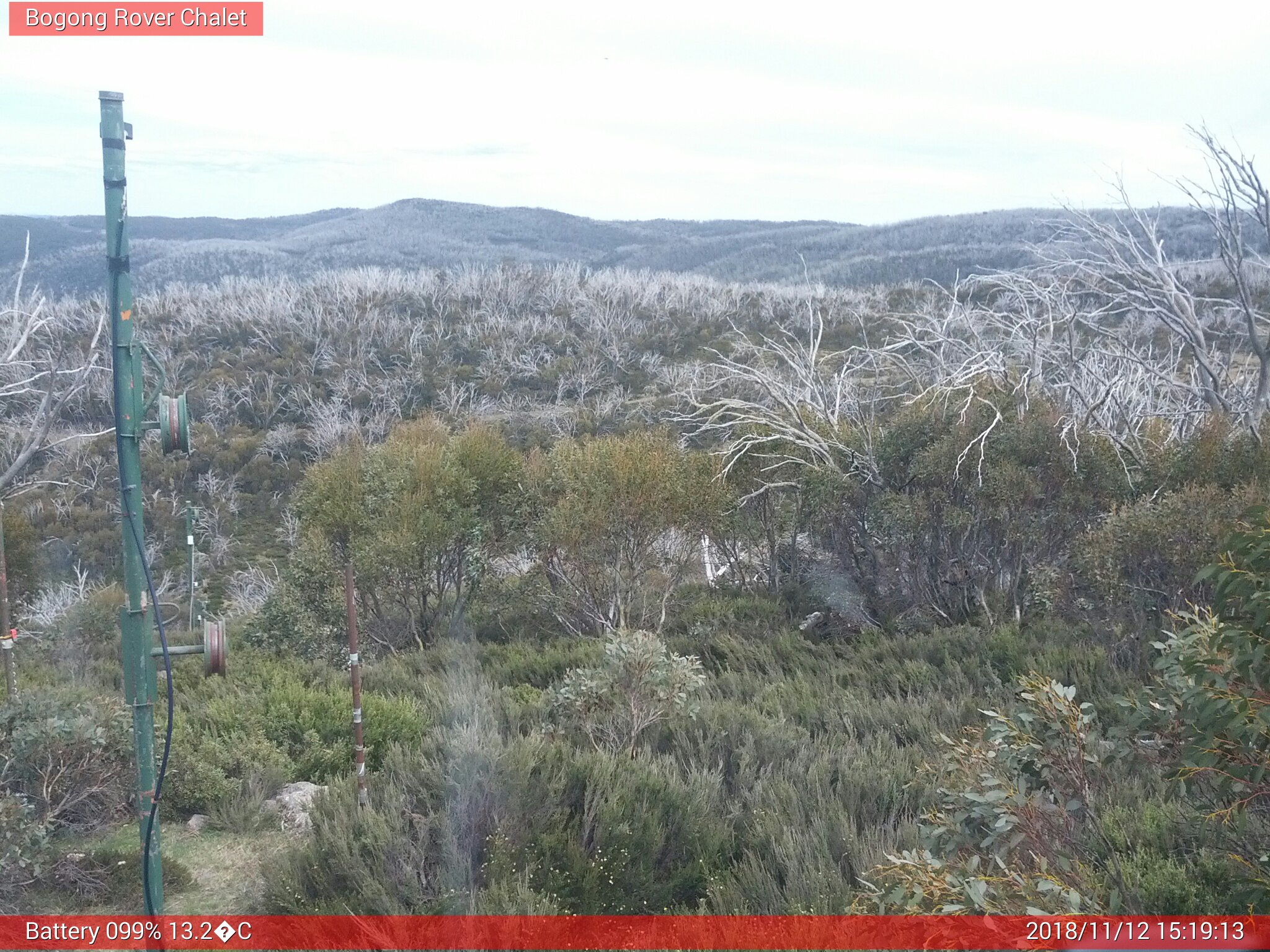 Bogong Web Cam 3:19pm Monday 12th of November 2018