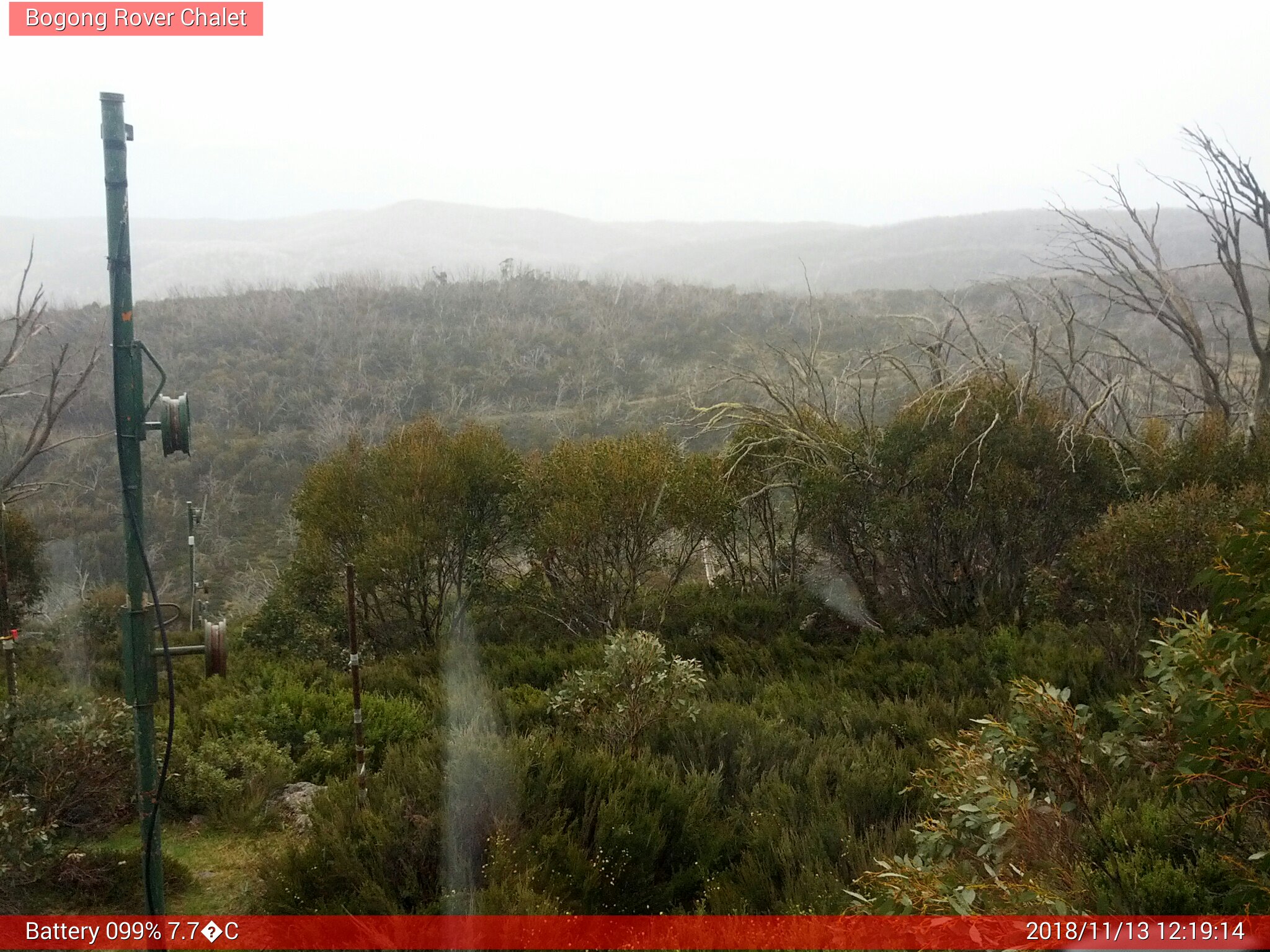 Bogong Web Cam 12:19pm Tuesday 13th of November 2018