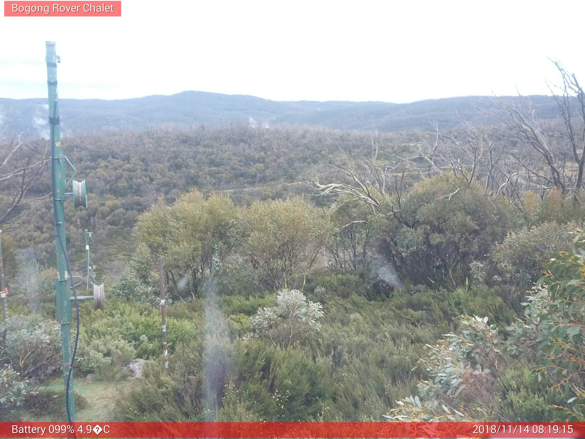 Bogong Web Cam 8:19am Wednesday 14th of November 2018