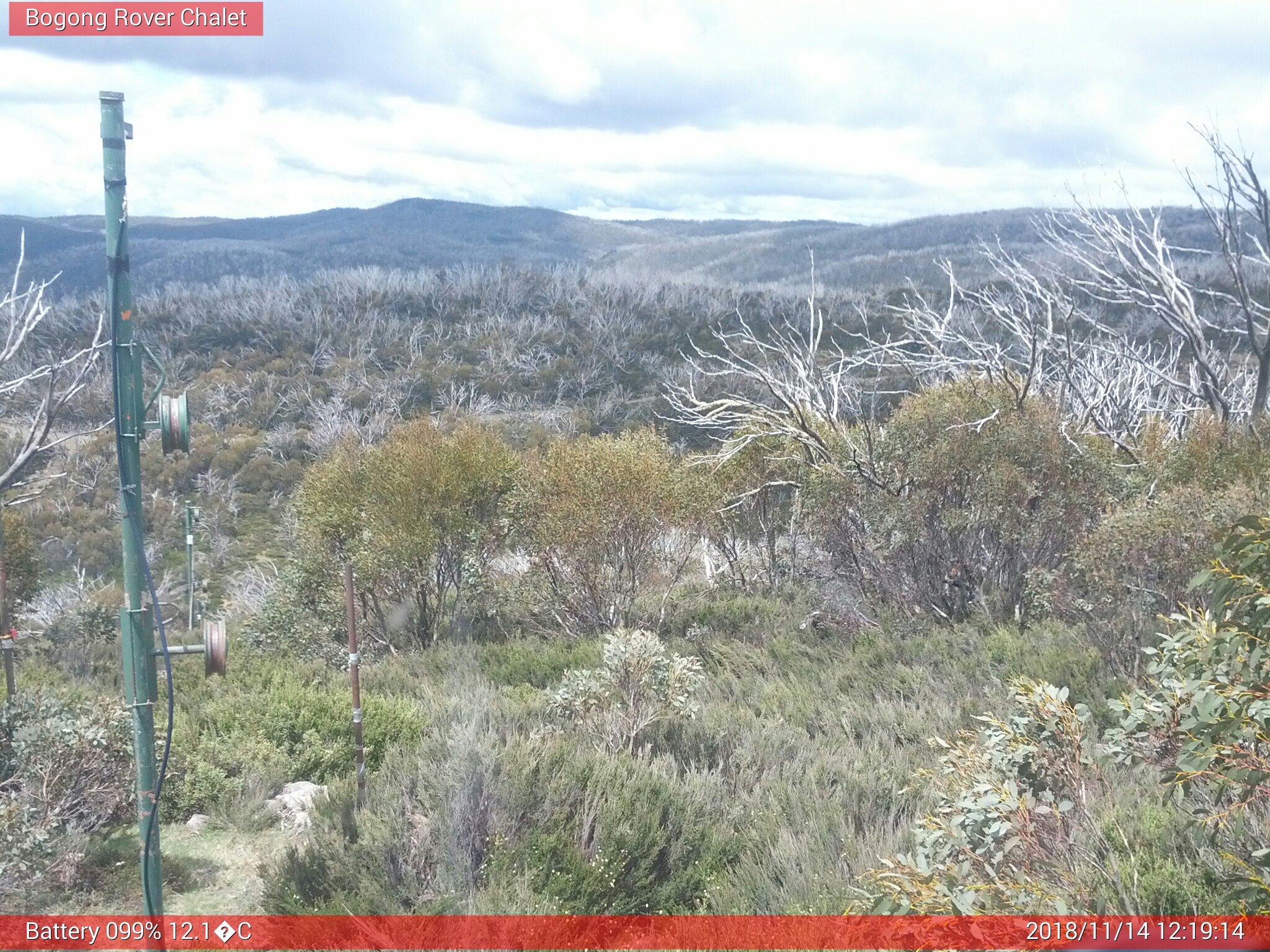 Bogong Web Cam 12:19pm Wednesday 14th of November 2018