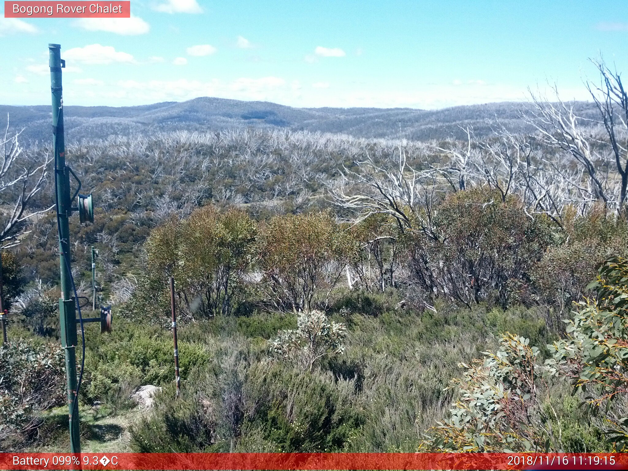 Bogong Web Cam 11:19am Friday 16th of November 2018