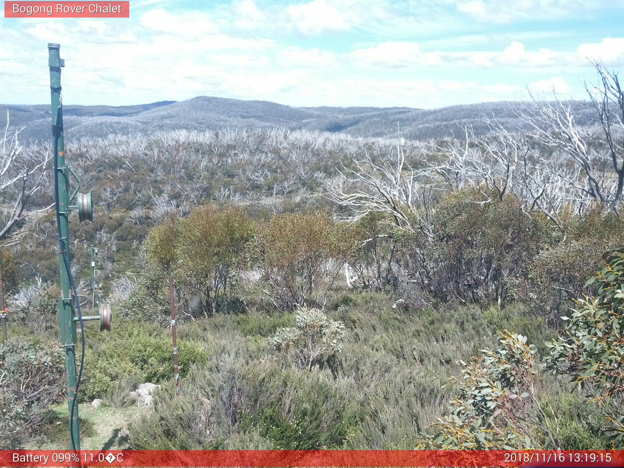 Bogong Web Cam 1:19pm Friday 16th of November 2018