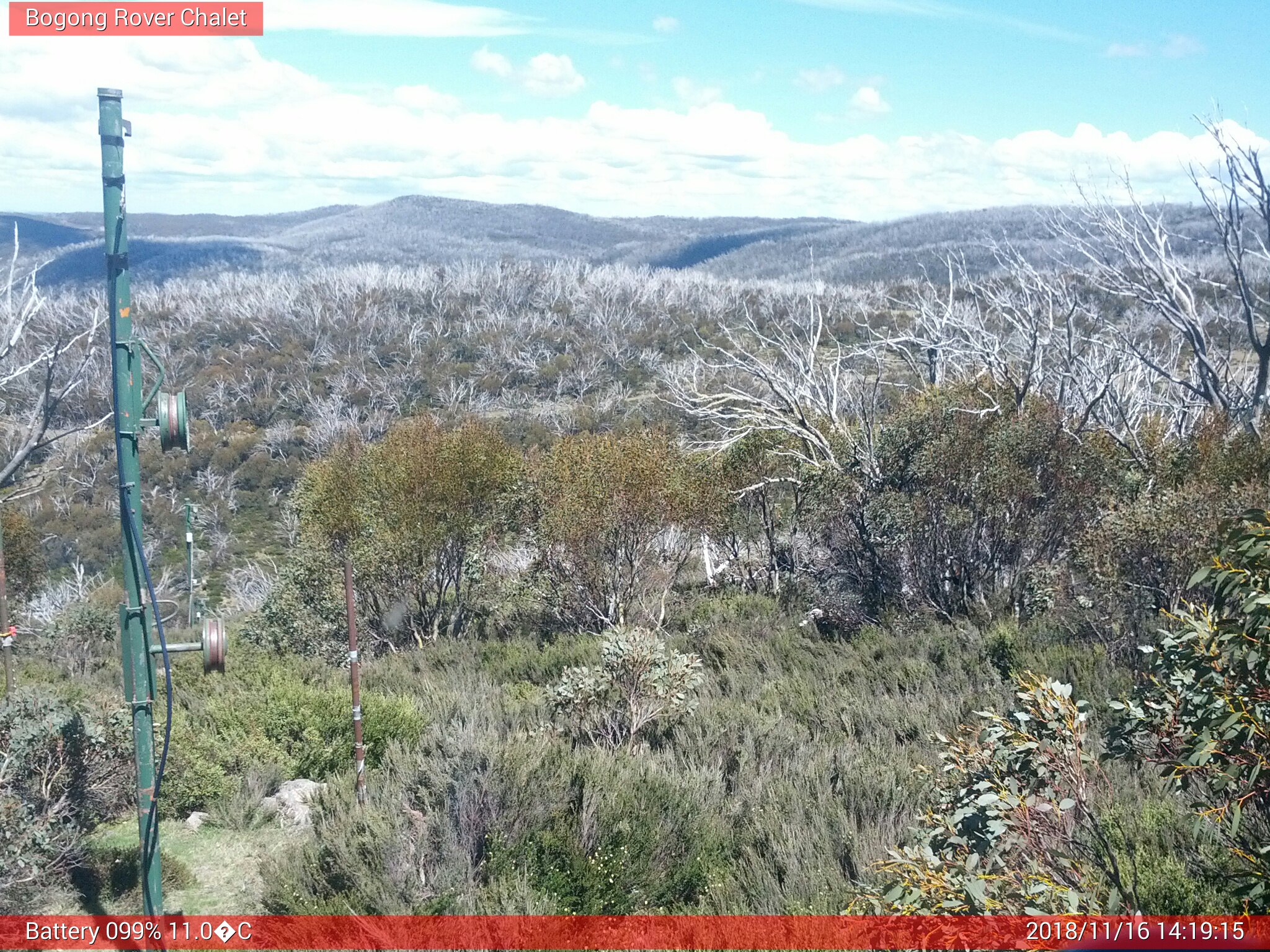 Bogong Web Cam 2:19pm Friday 16th of November 2018