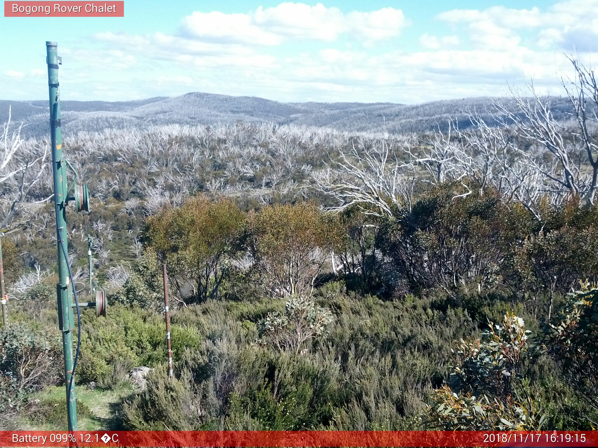 Bogong Web Cam 4:19pm Saturday 17th of November 2018