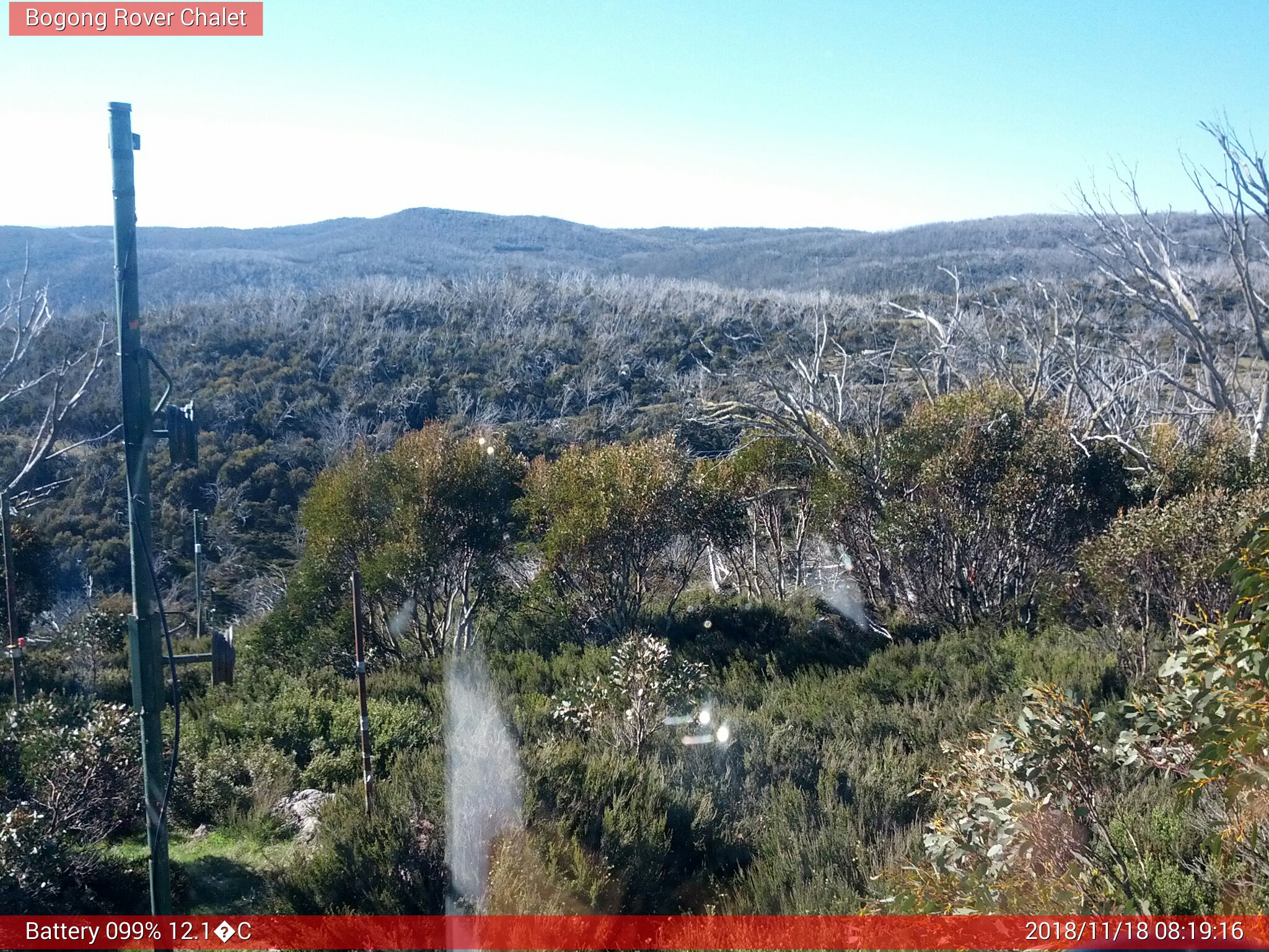 Bogong Web Cam 8:19am Sunday 18th of November 2018