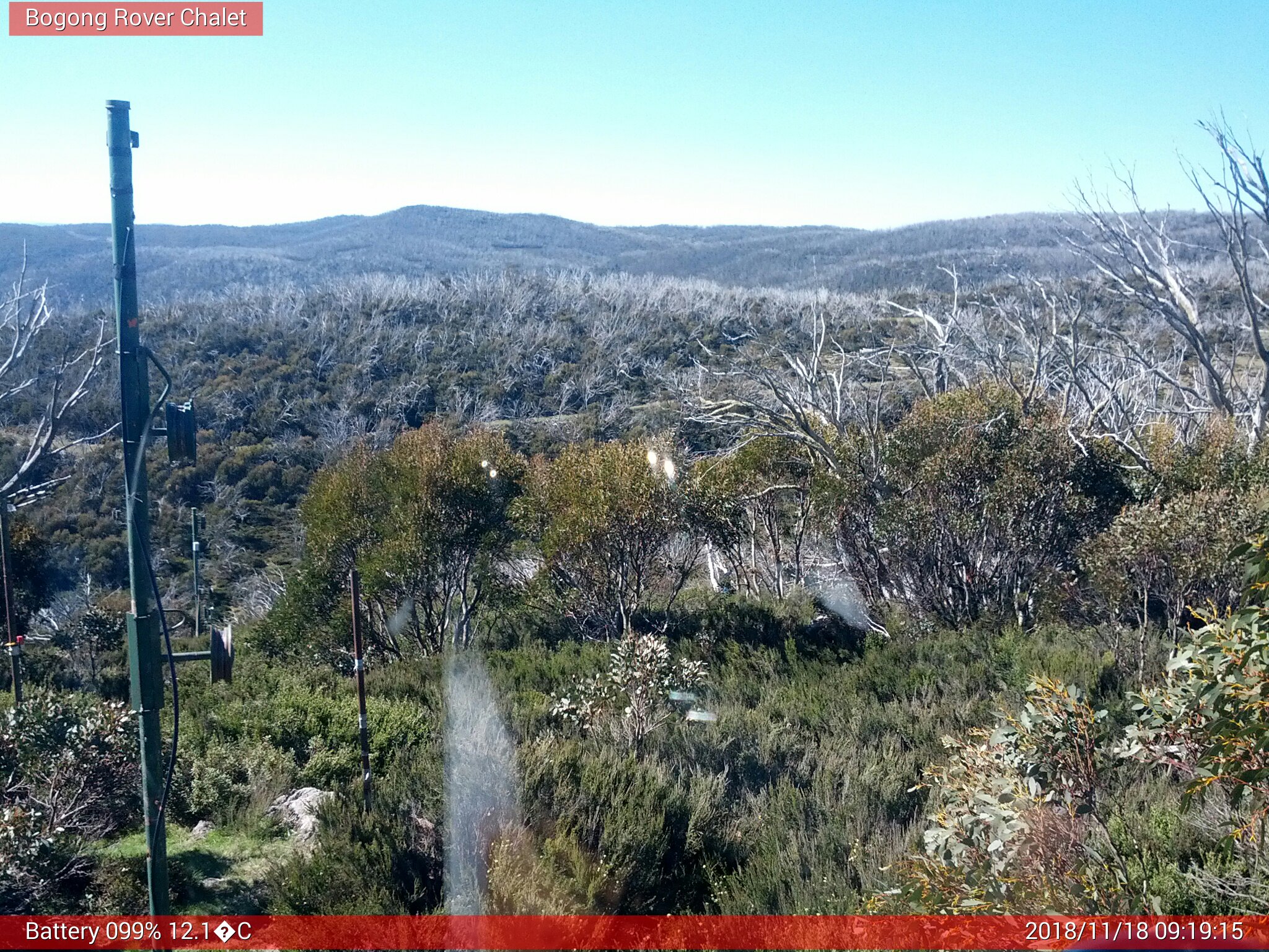 Bogong Web Cam 9:19am Sunday 18th of November 2018