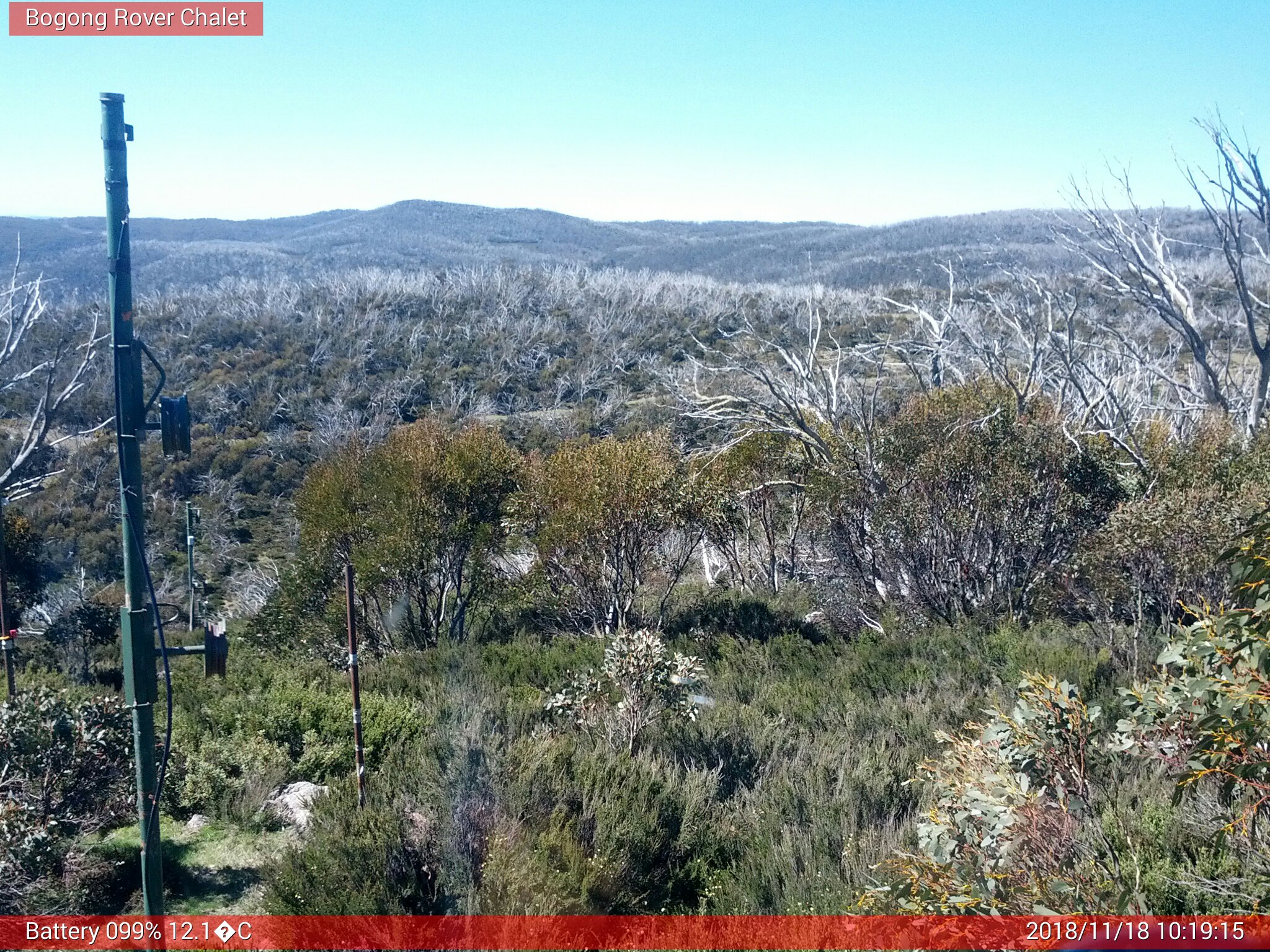 Bogong Web Cam 10:19am Sunday 18th of November 2018