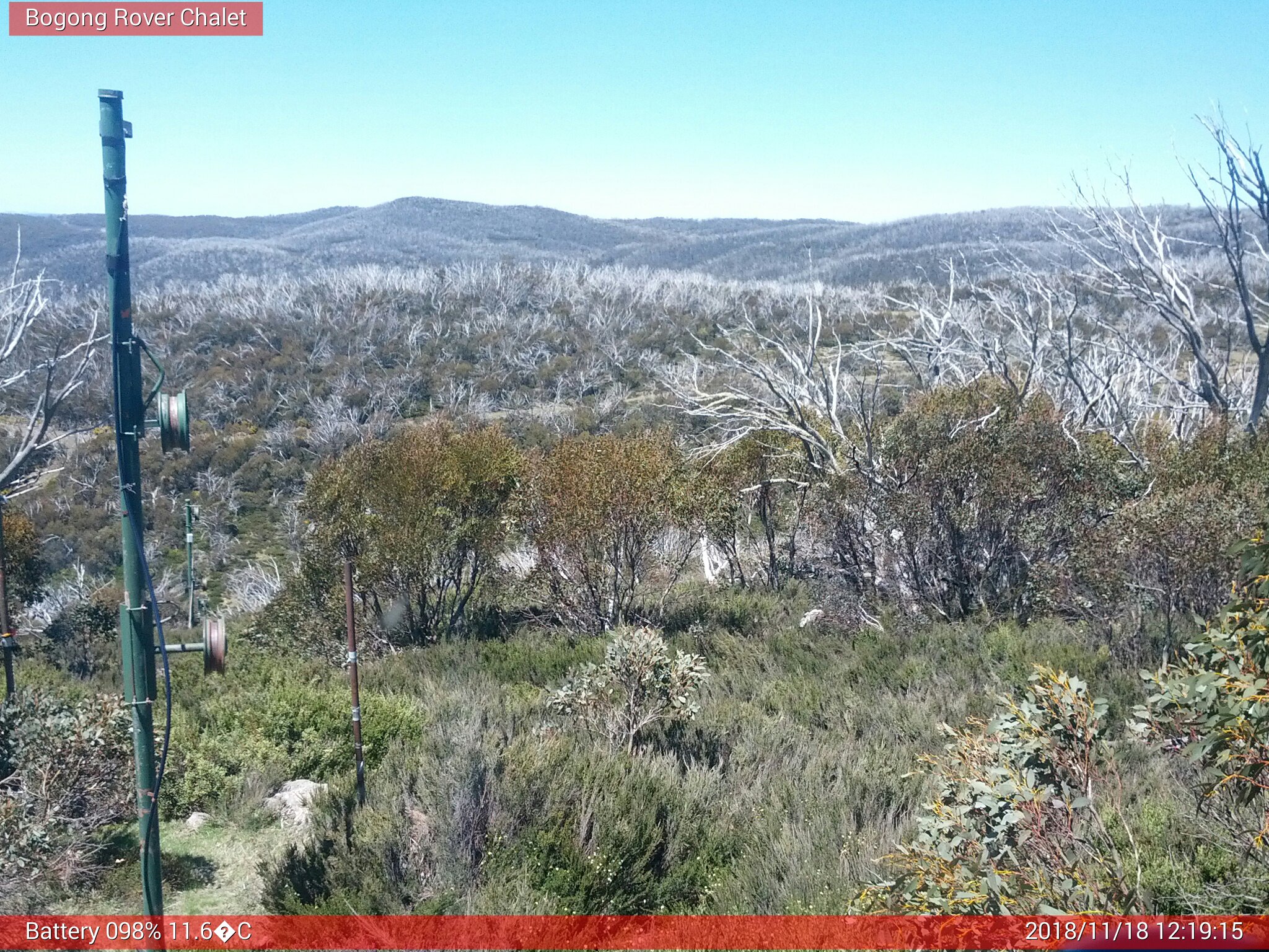 Bogong Web Cam 12:19pm Sunday 18th of November 2018