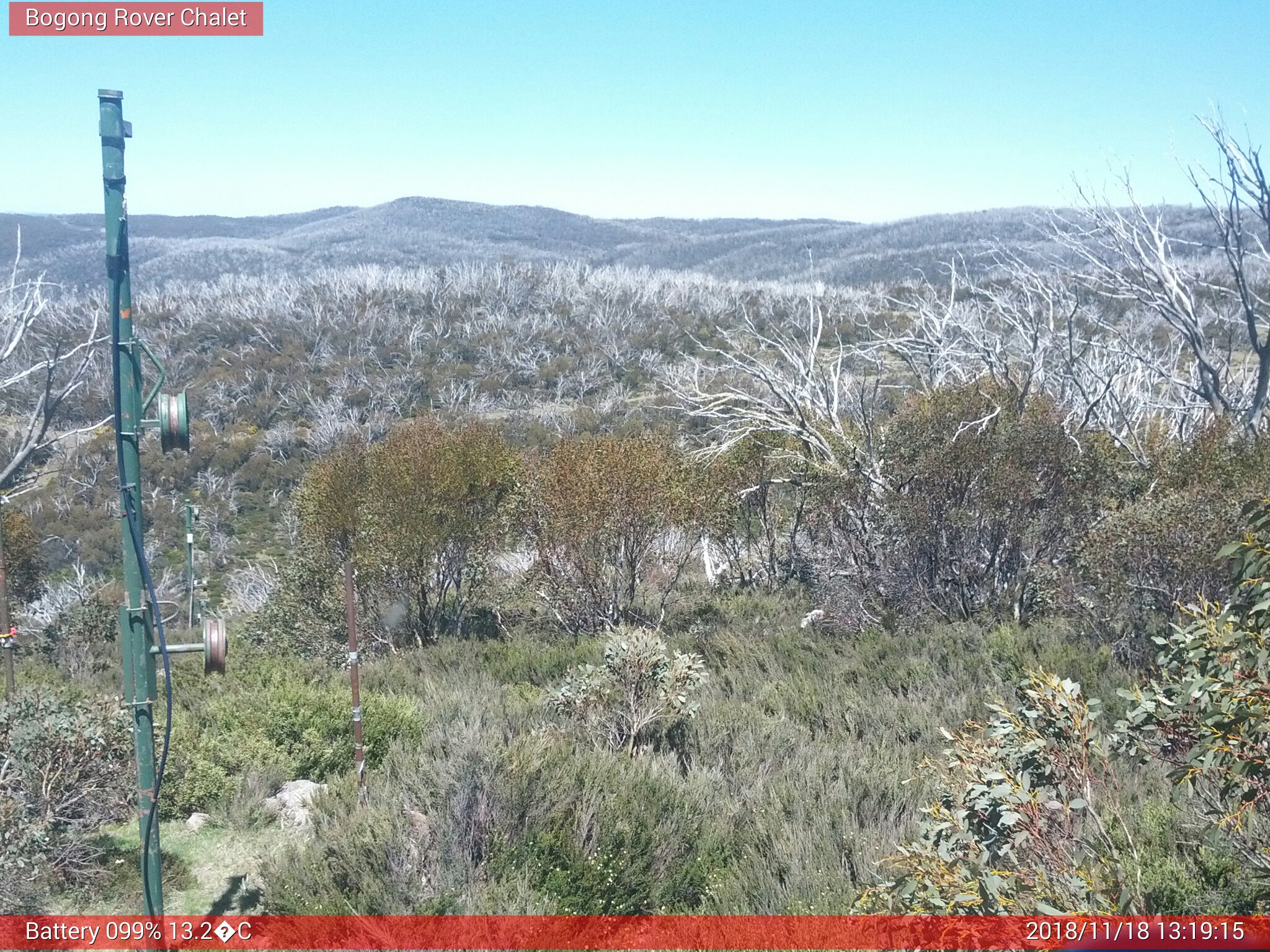 Bogong Web Cam 1:19pm Sunday 18th of November 2018