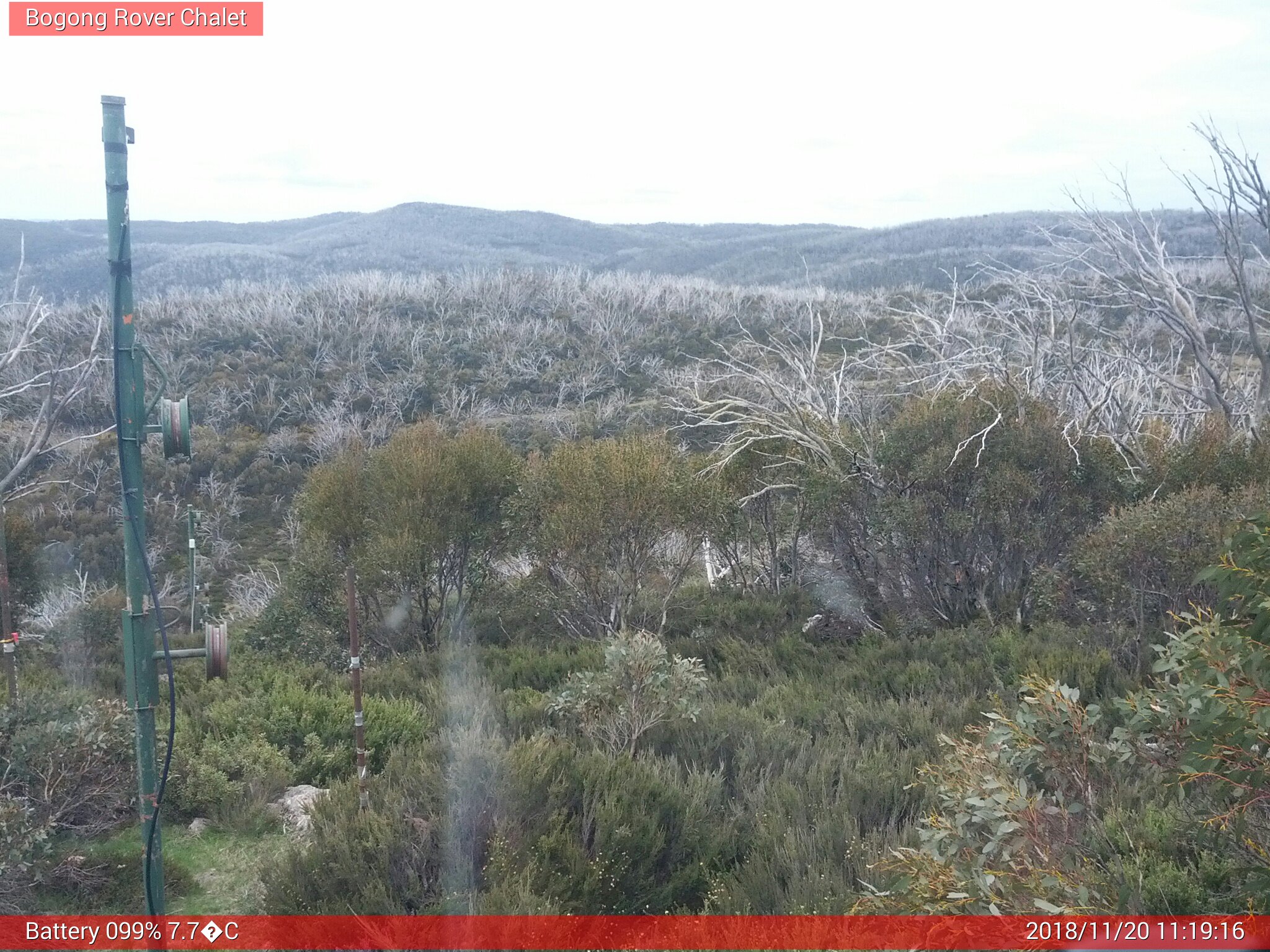 Bogong Web Cam 11:19am Tuesday 20th of November 2018