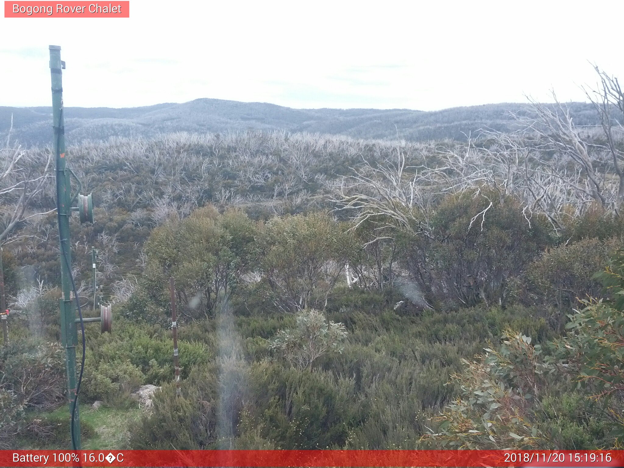 Bogong Web Cam 3:19pm Tuesday 20th of November 2018