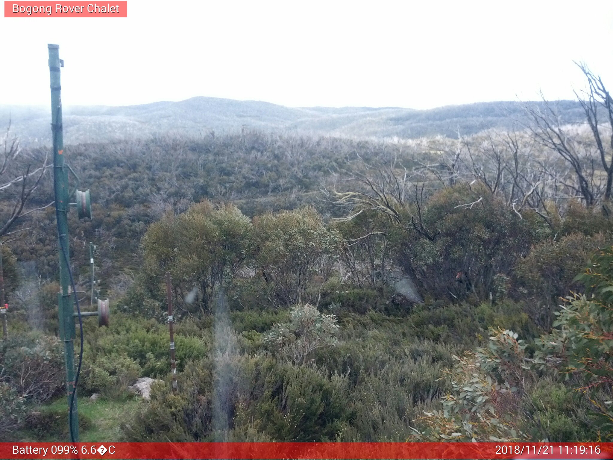 Bogong Web Cam 11:19am Wednesday 21st of November 2018